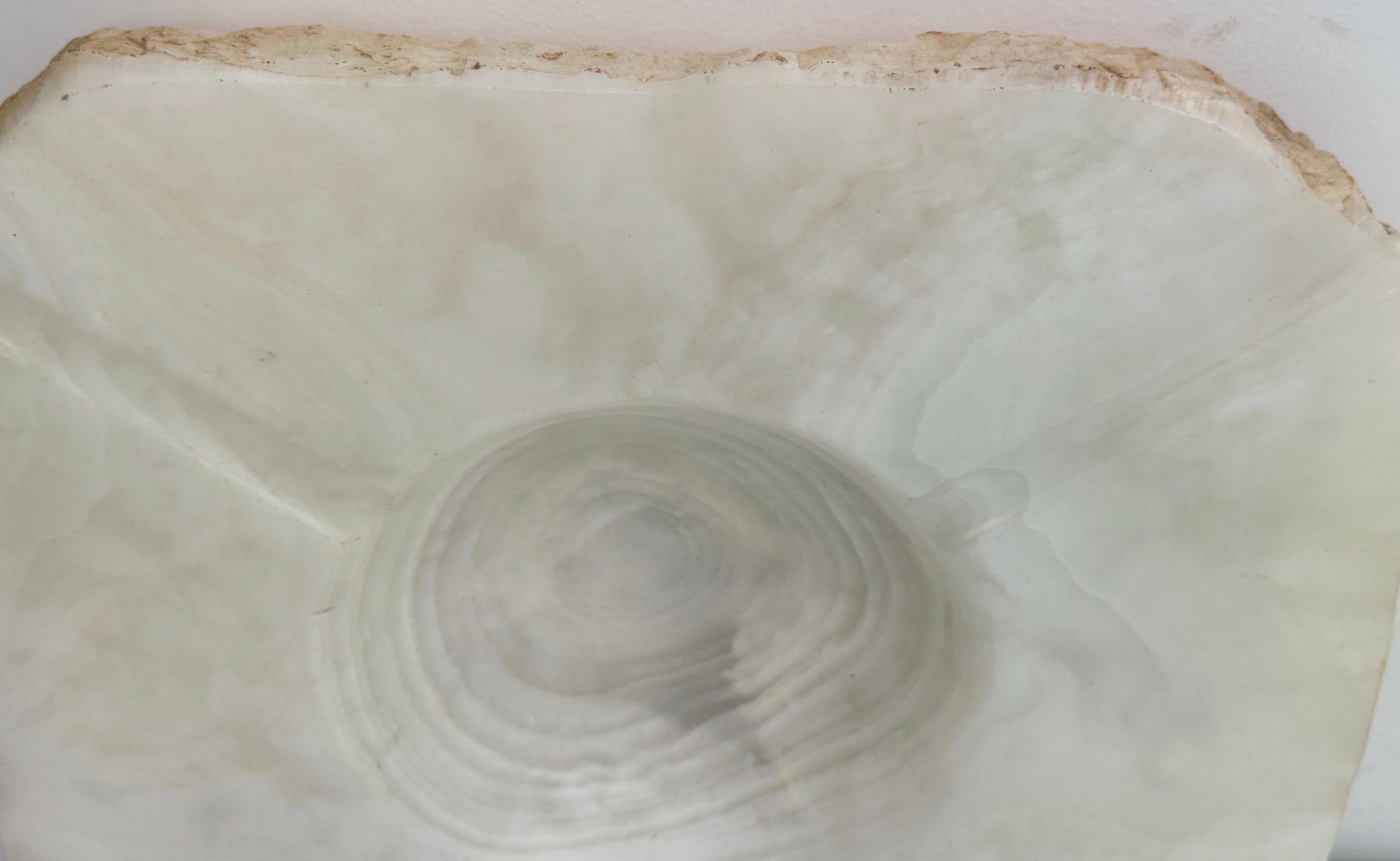 Massive Carved & Polished Rock Crystal / Quartz Live Edge Ashtray, Circa 1960s For Sale 7