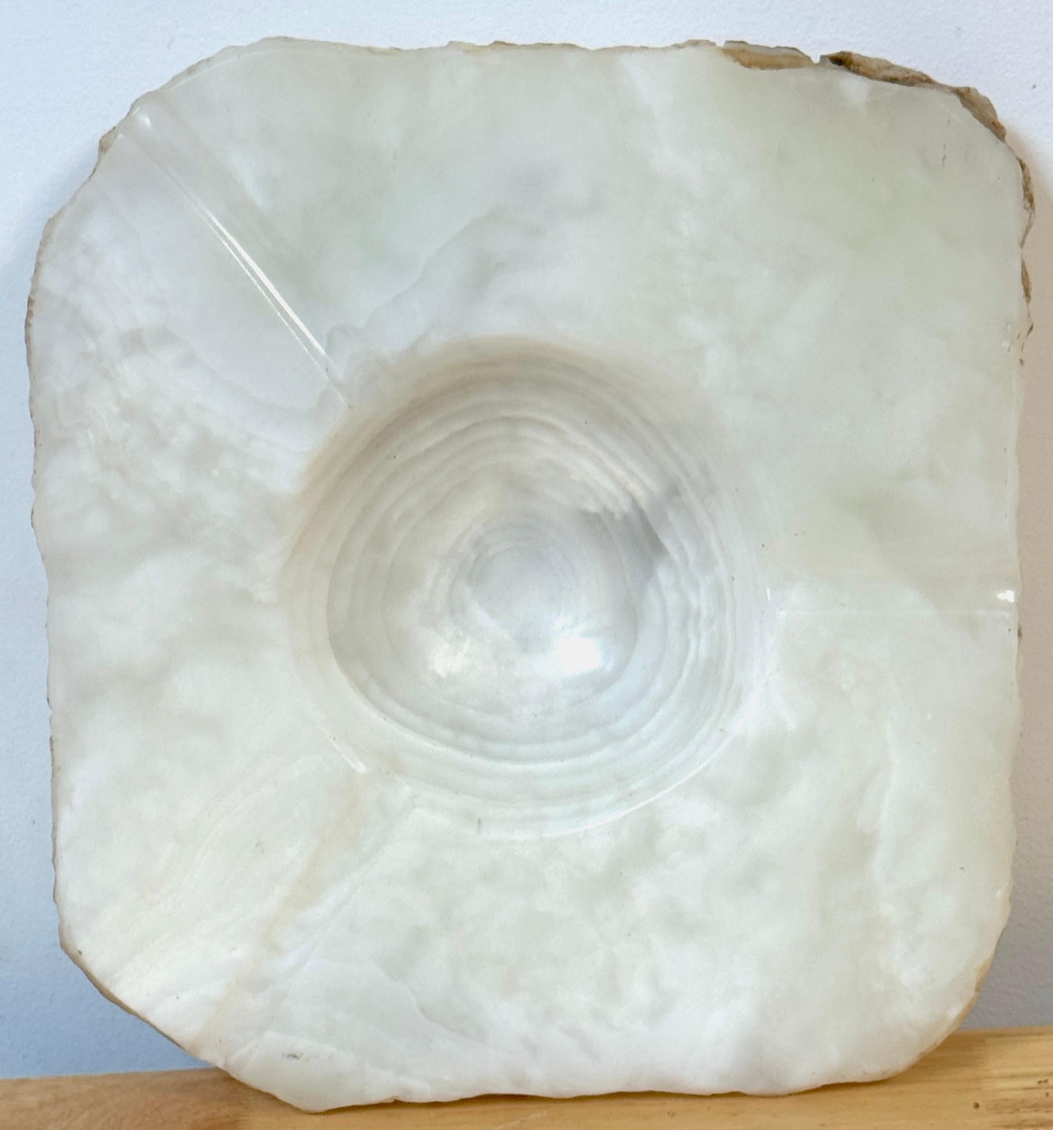 Massive Carved & Polished Rock Crystal / Quartz Live Edge Ashtray, Circa 1960s For Sale 8