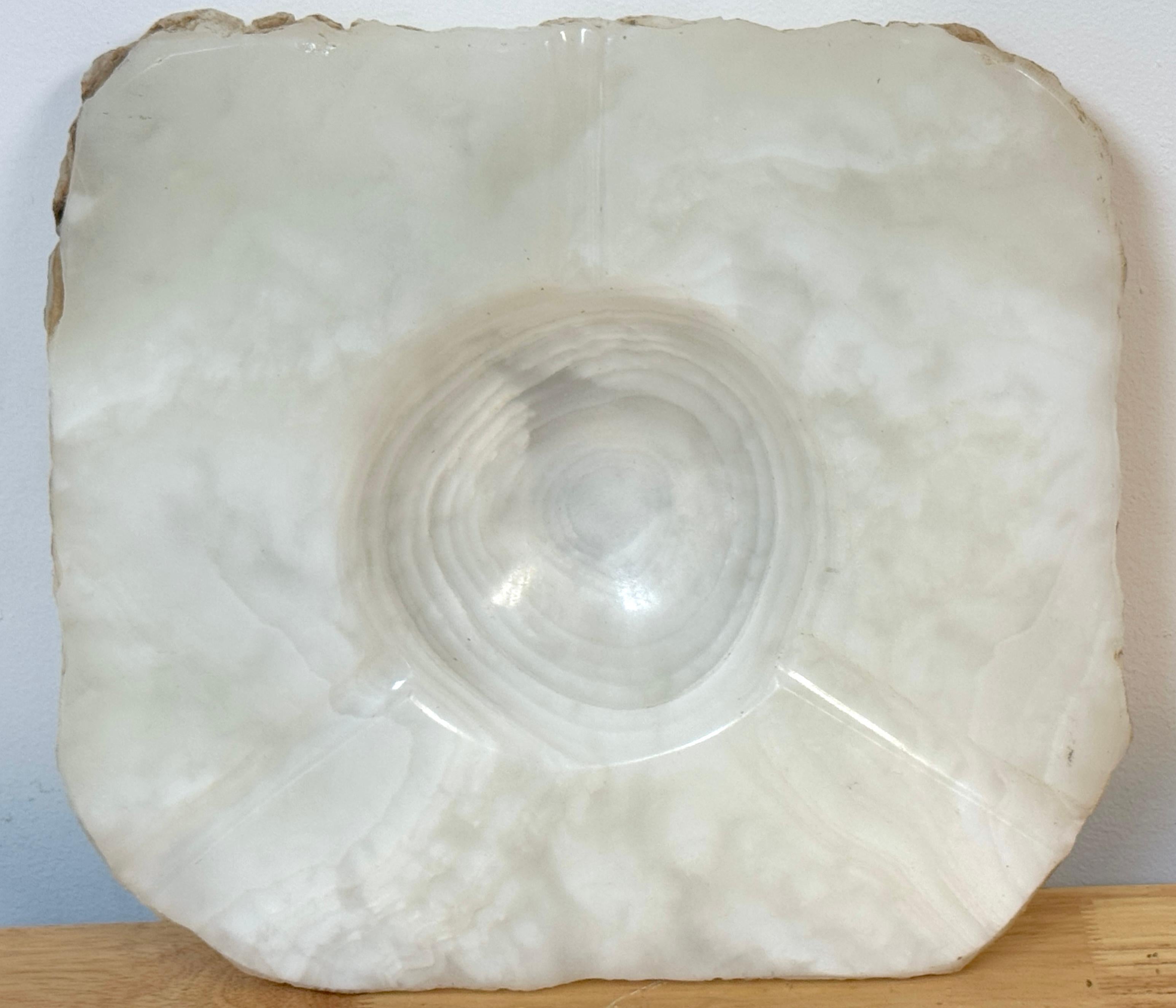 Massive Carved & Polished Rock Crystal / Quartz Live Edge Ashtray, Circa 1960s For Sale 9