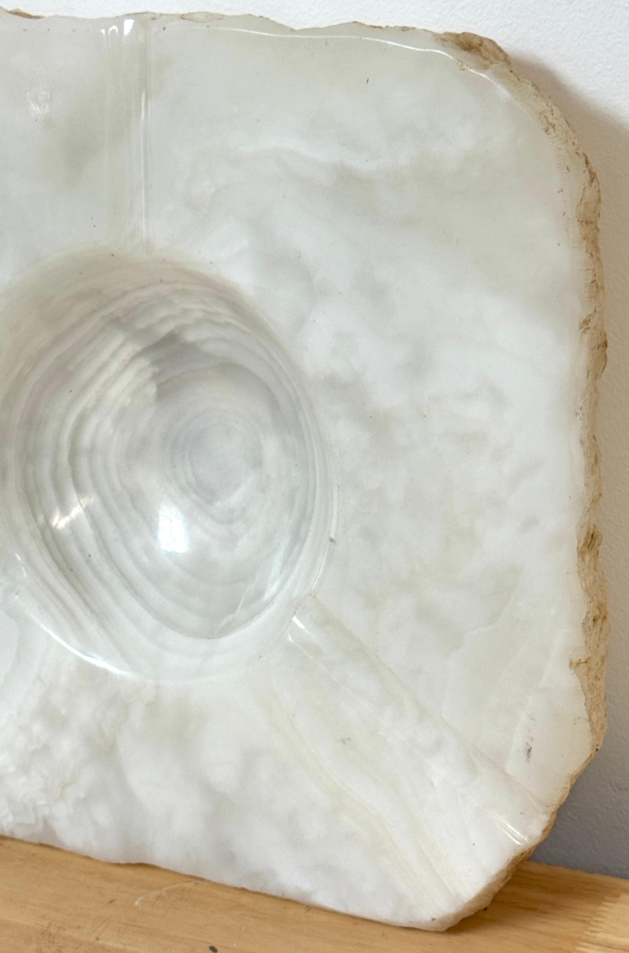 Massive Carved & Polished Rock Crystal / Quartz Live Edge Ashtray, Circa 1960s For Sale 10