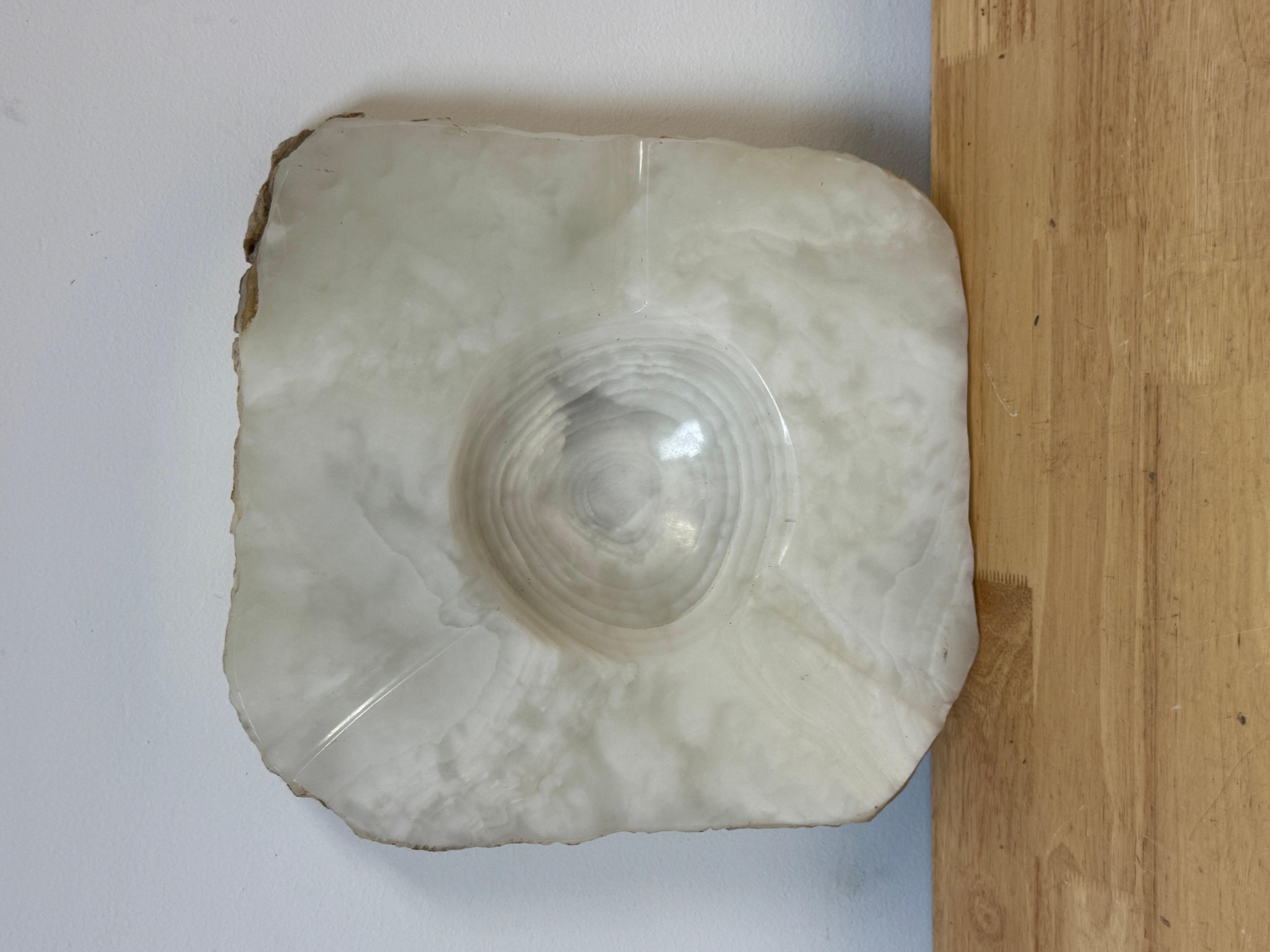 Massive Carved & Polished Rock Crystal / Quartz Live Edge Ashtray, Circa 1960s For Sale 11