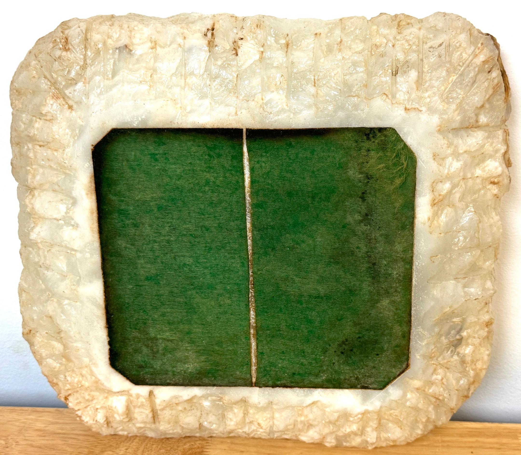 Massive Carved & Polished Rock Crystal / Quartz Live Edge Ashtray, Circa 1960s For Sale 12