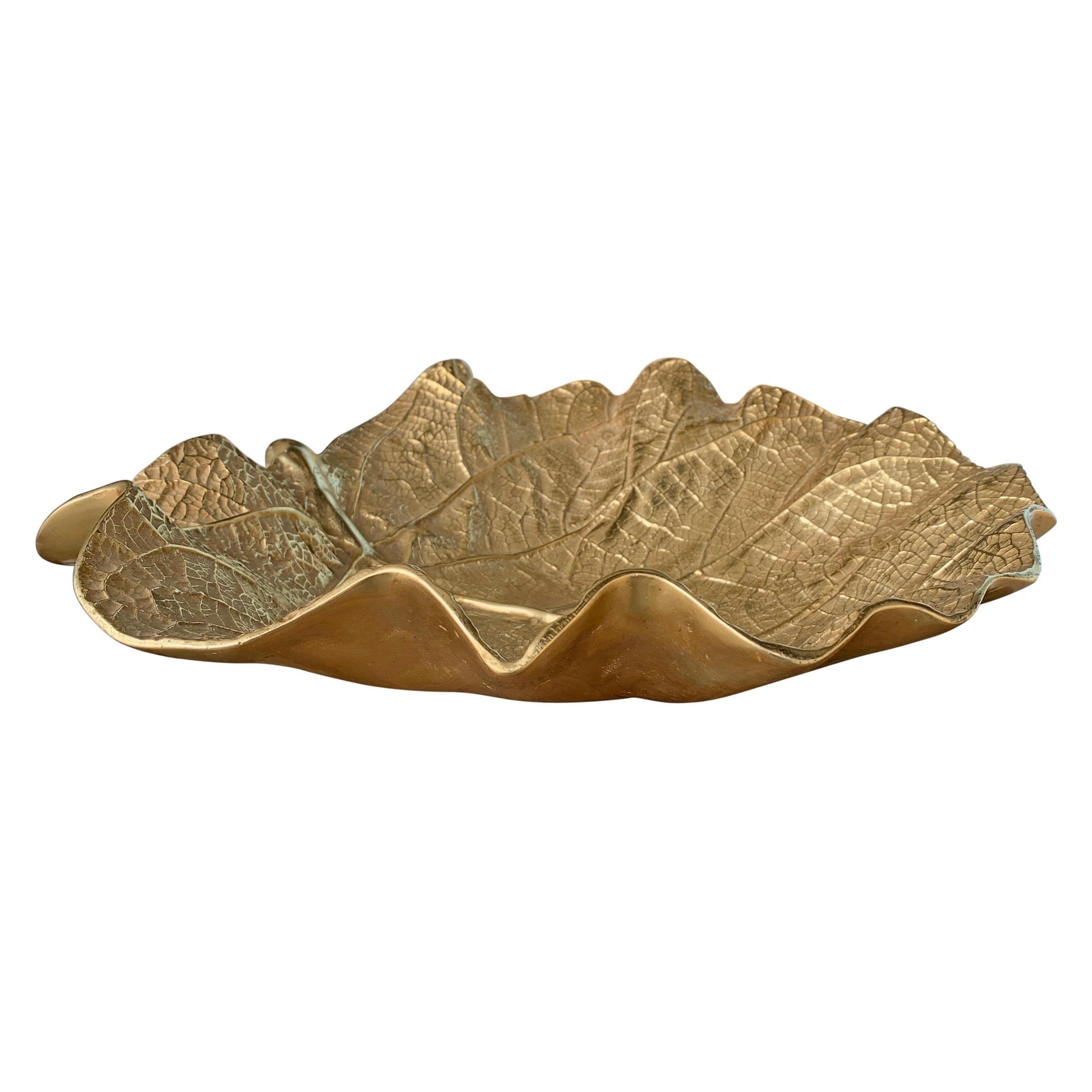 brass leaf dish