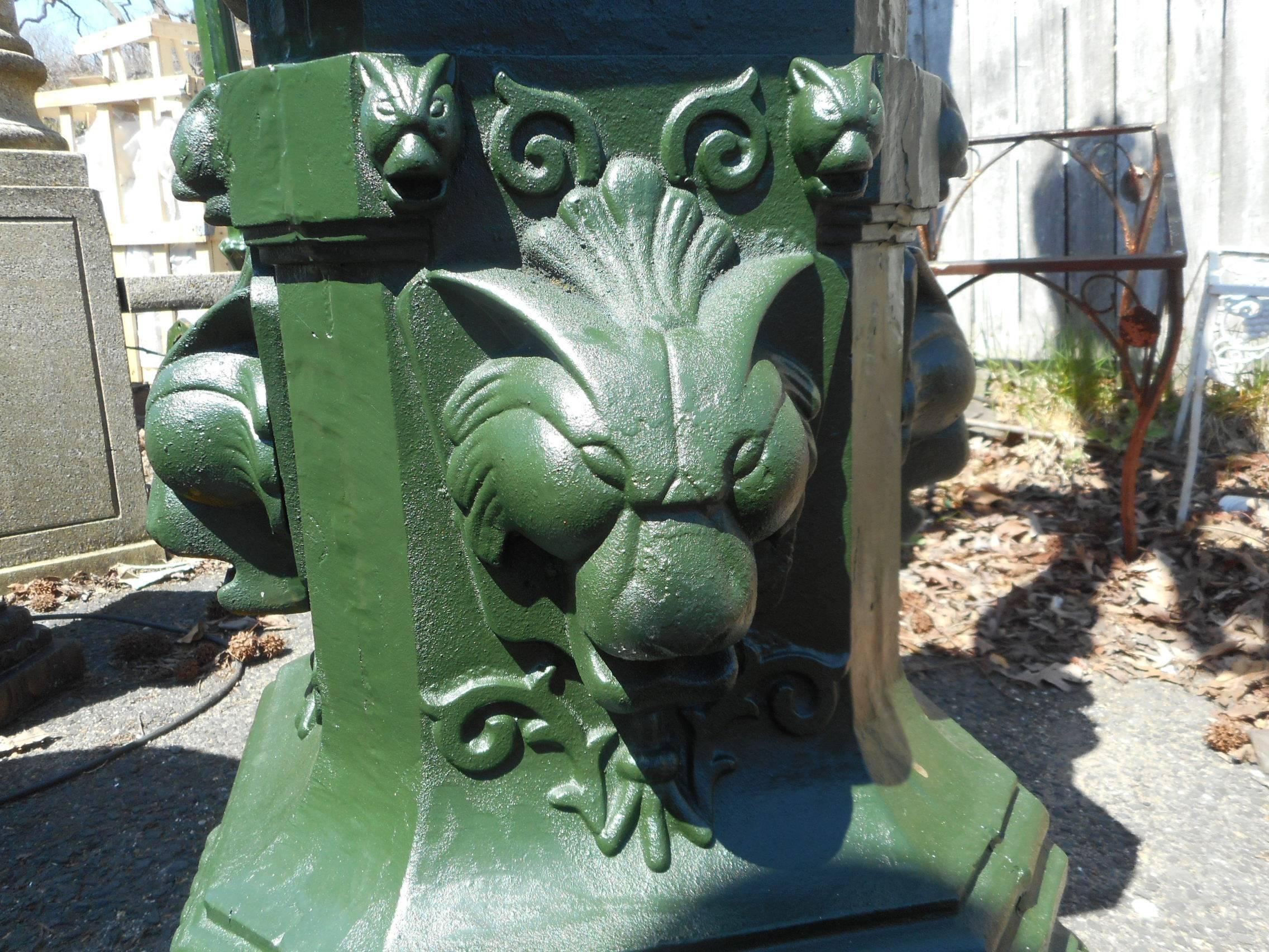 Massive Cast Iron Street Lamp with Five Lanterns 1