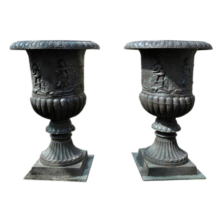 Massive Cast Iron Urns For Sale