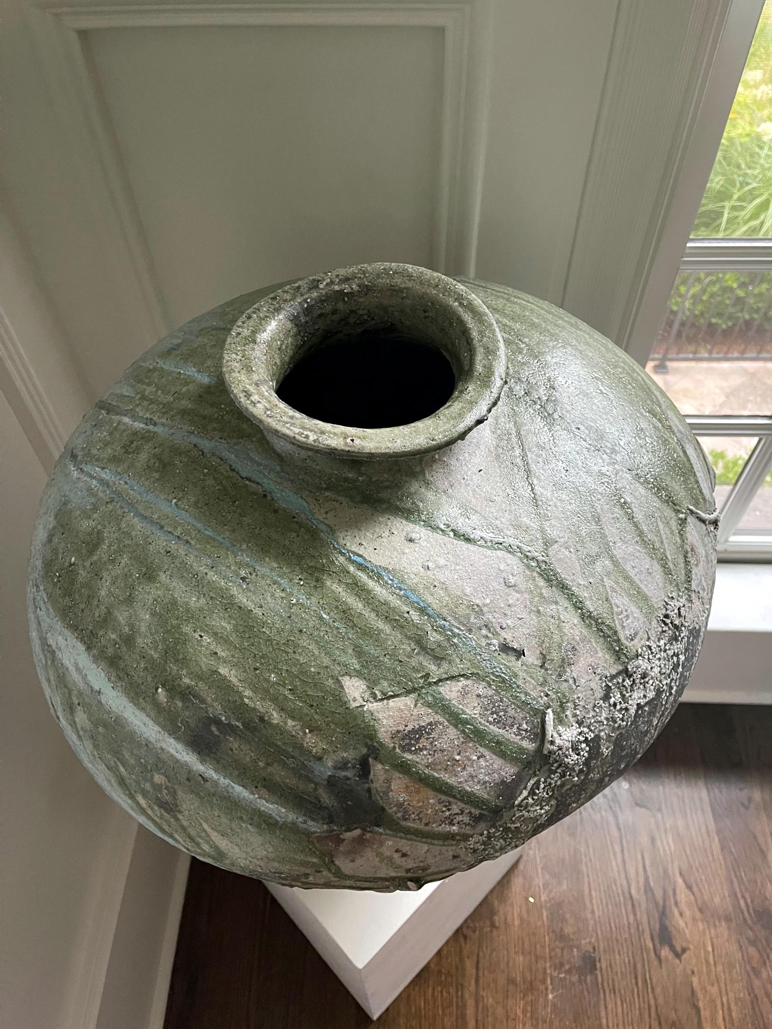 Pot en céramique Tsubo massif de la poterie japonaise Tsujimura Yui en vente 9