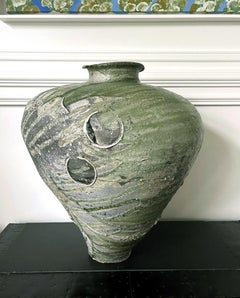 Massive Ceramic Jar Tsubo by Japanese Potter Tsujimura Yui