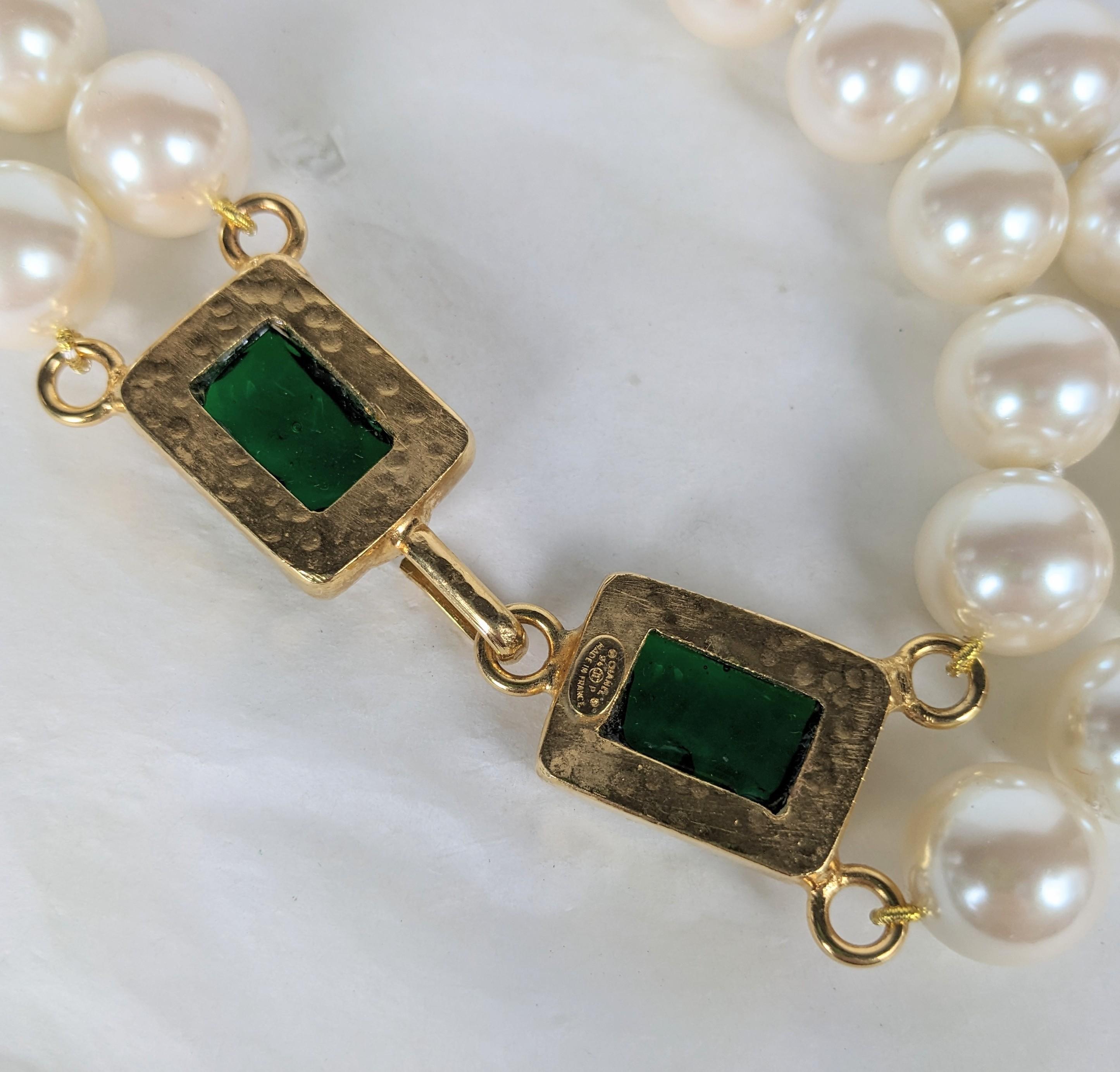 Massive Chanel Double Strand Maison Gripoix Pearl Necklace For Sale 1