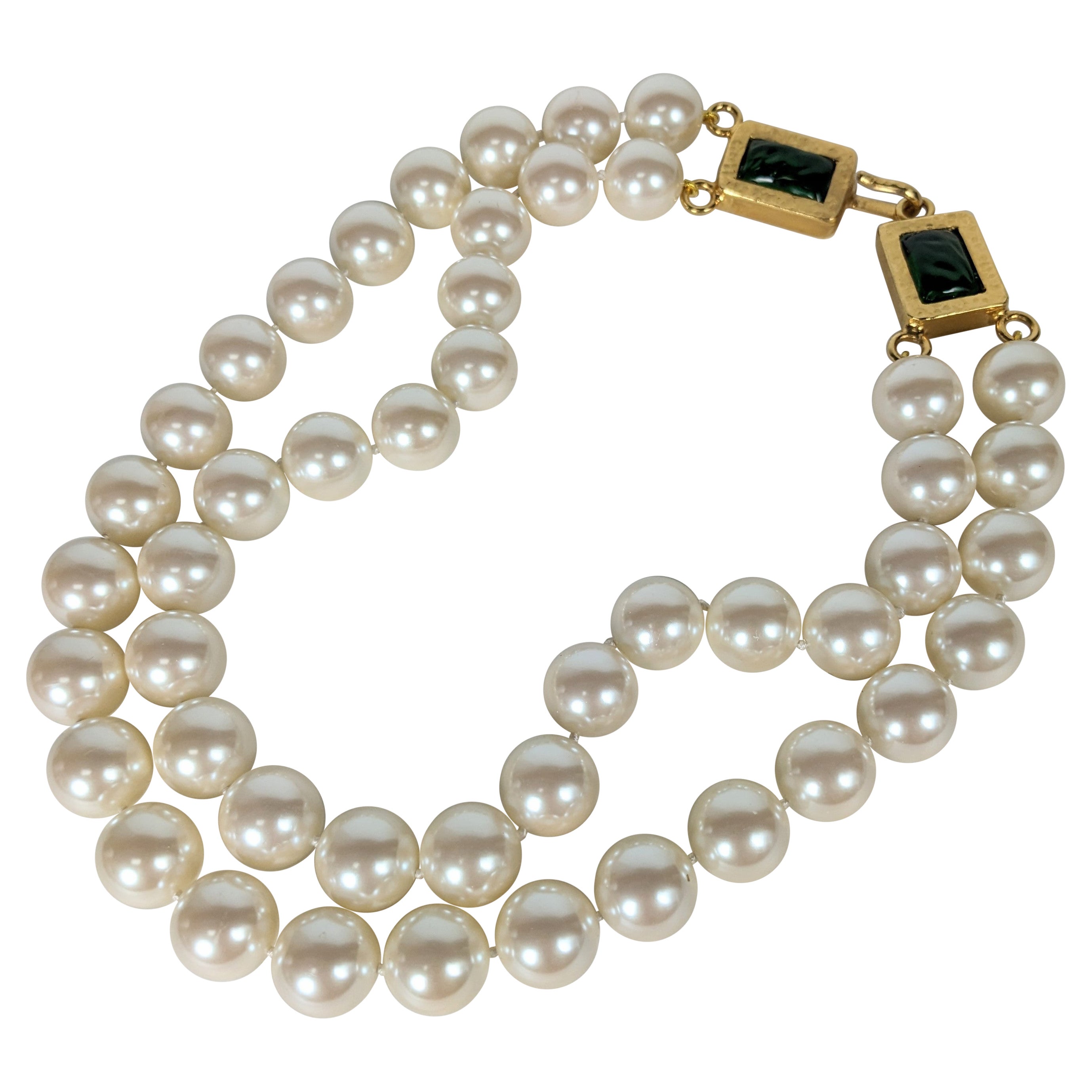 Collana di perle Chanel a doppio filo Maison Gripoix for Chanel