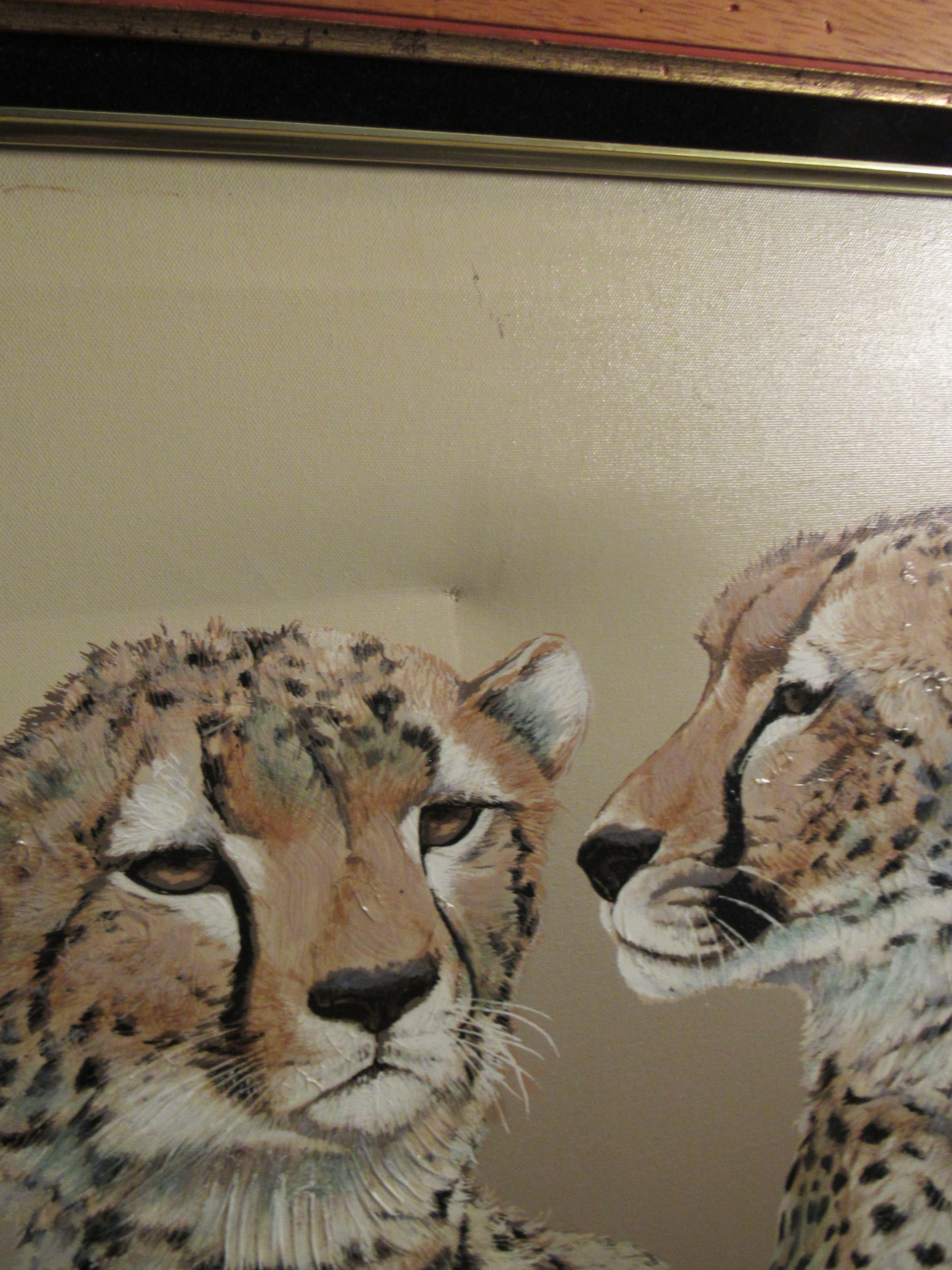 Américain Peinture à l'huile Massive Cheetah Coalition d'Anderson en vente