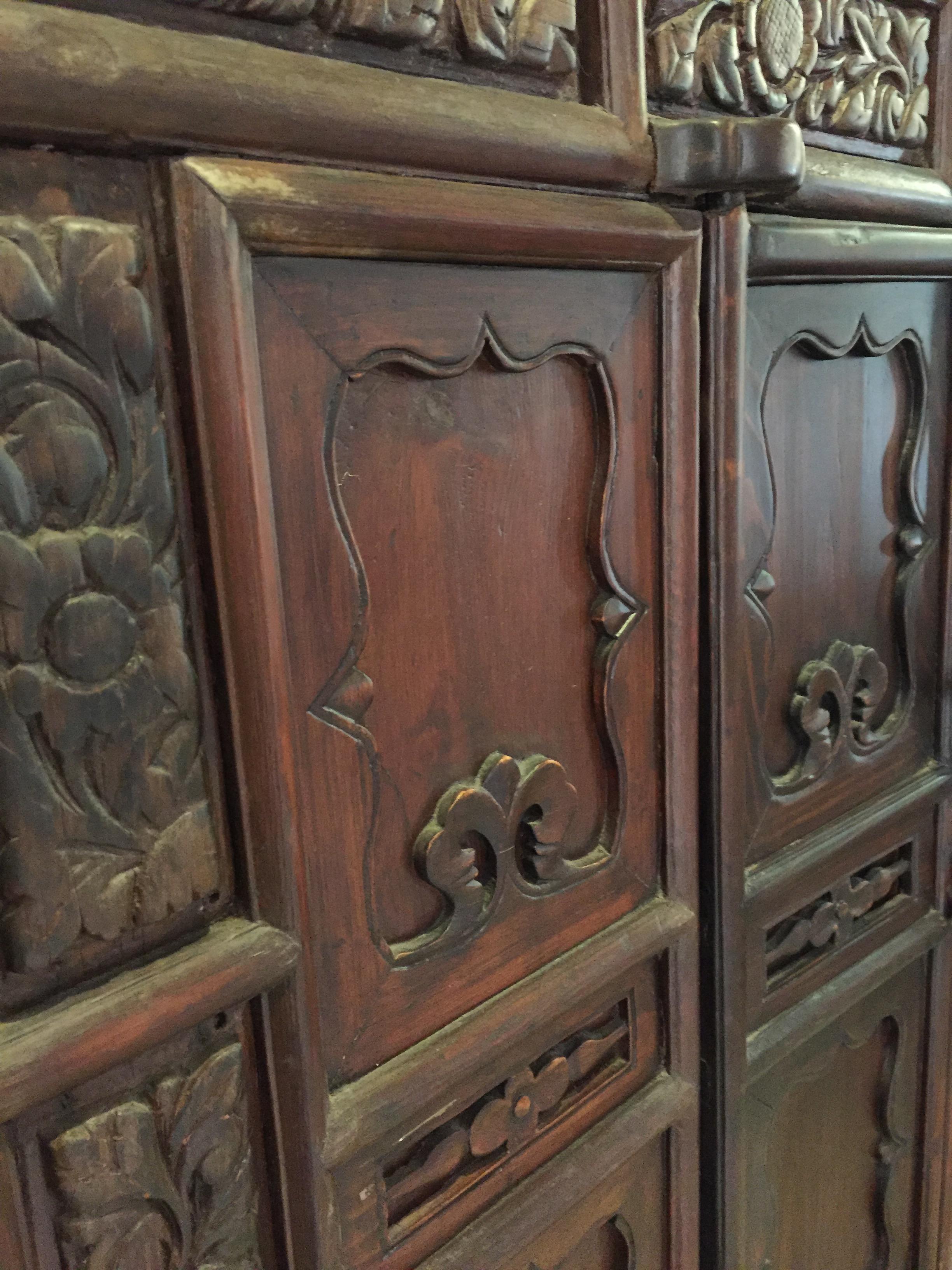 Chinese Antique General's Armoire For Sale 4