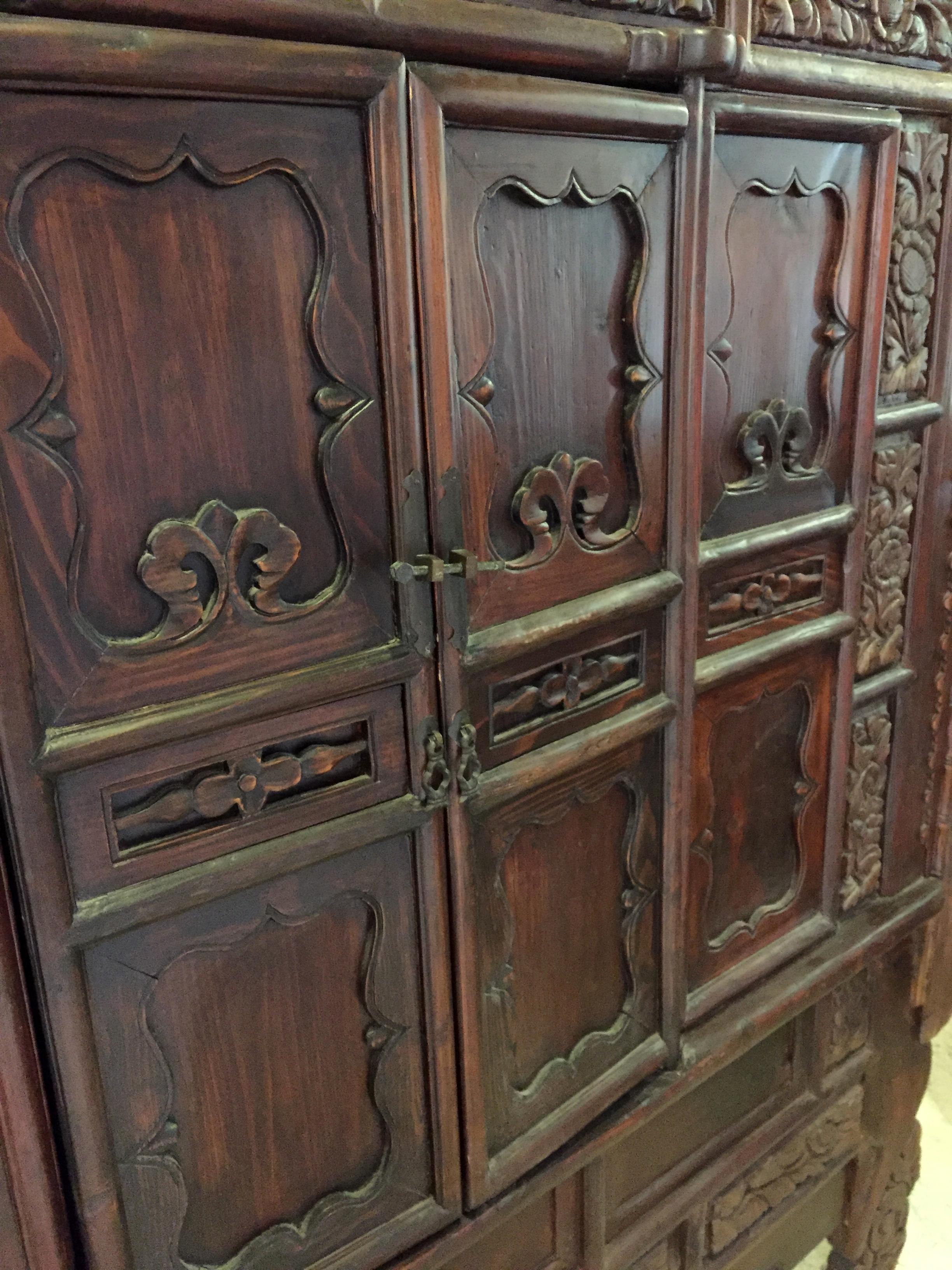 Chinese Antique General's Armoire  For Sale 7