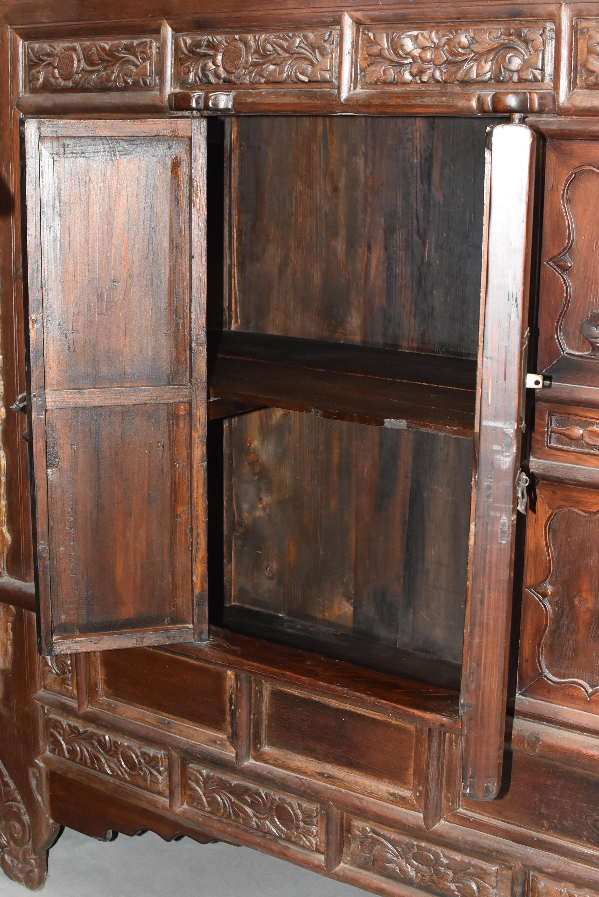 Chinese Antique General's Armoire  For Sale 11