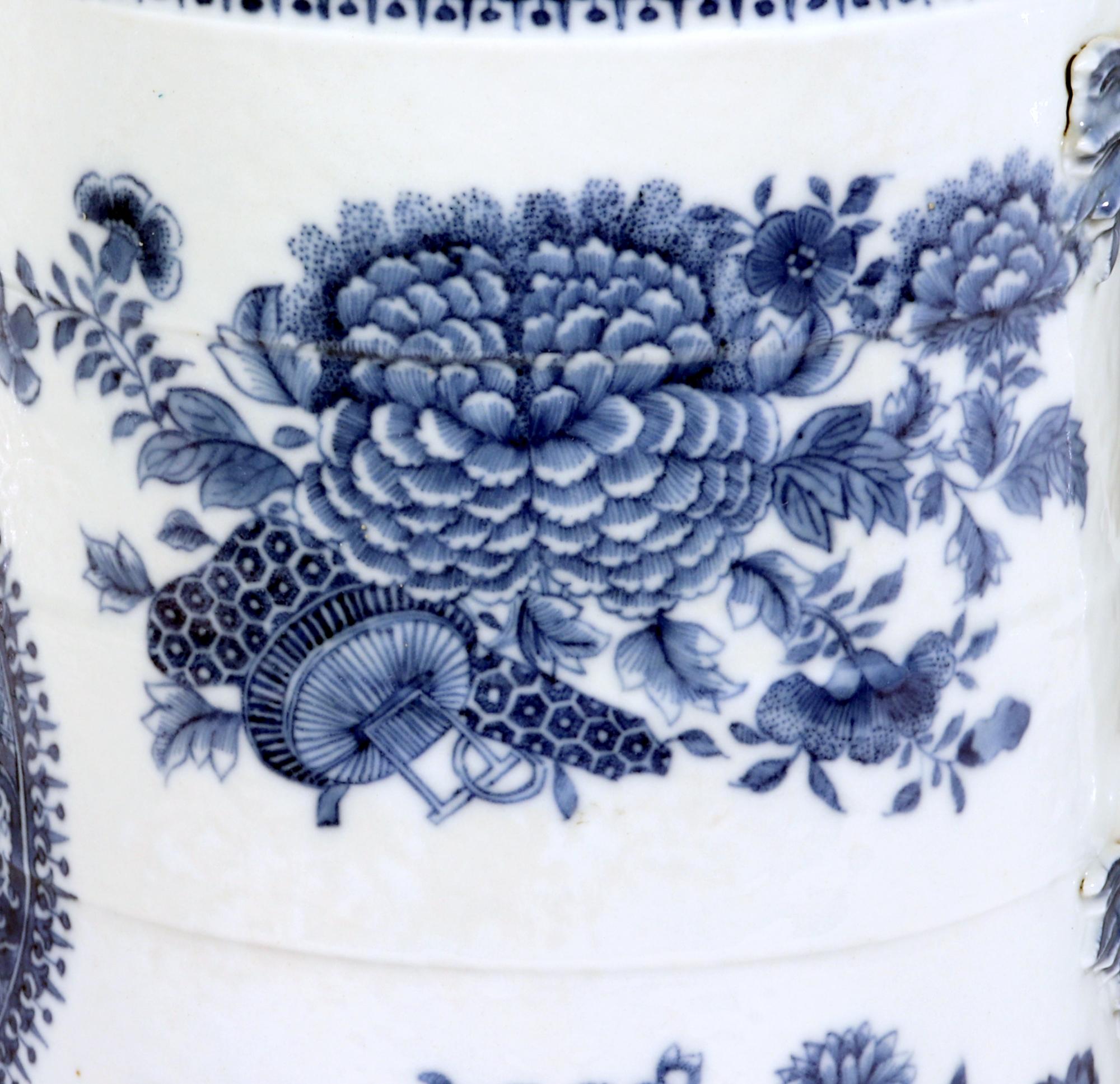 Massive Chinese Export Porcelain Blue & White Fitzhugh Toasting Tankard 4