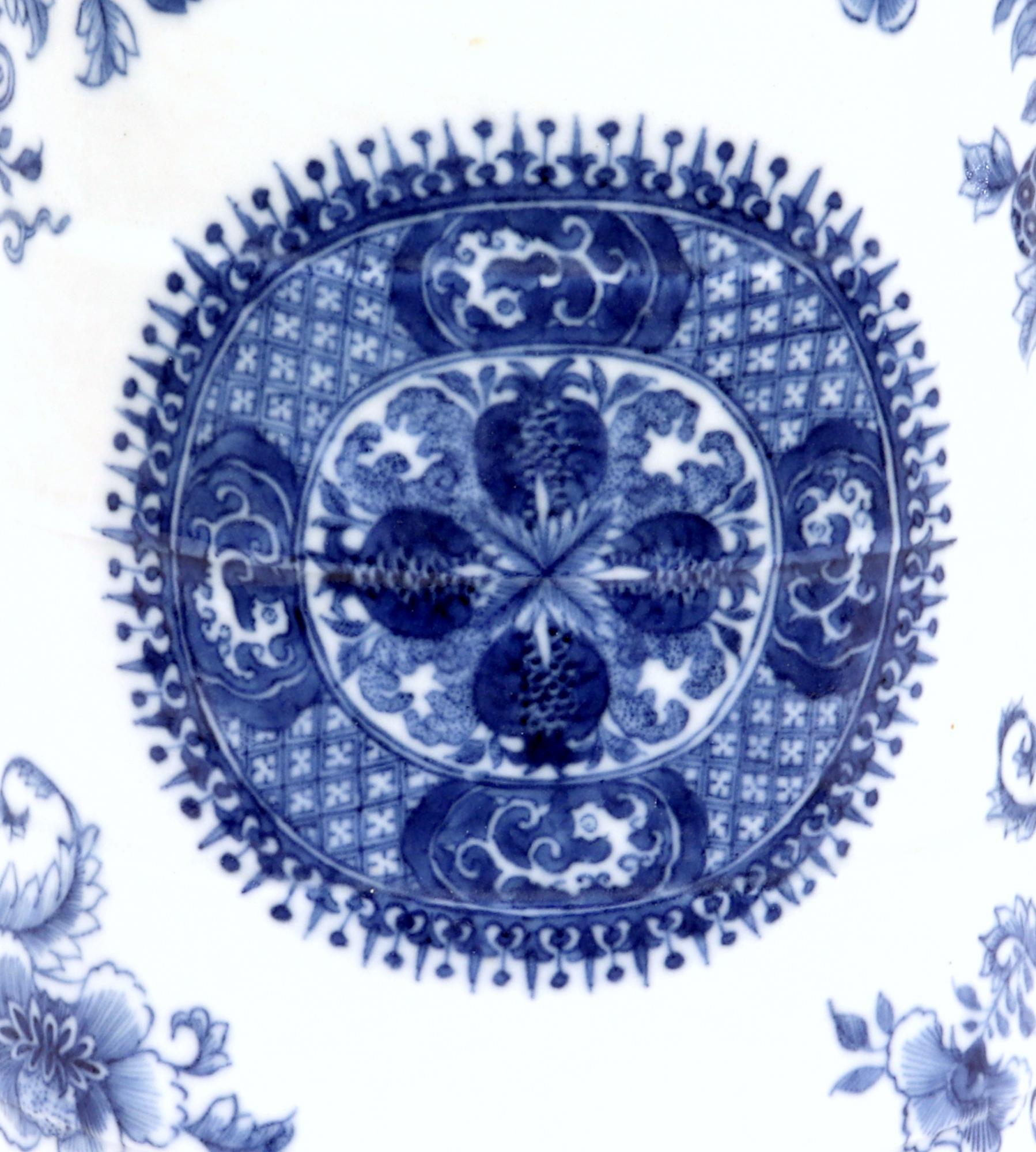 Massive Chinese Export Porcelain Blue & White Fitzhugh Toasting Tankard 5