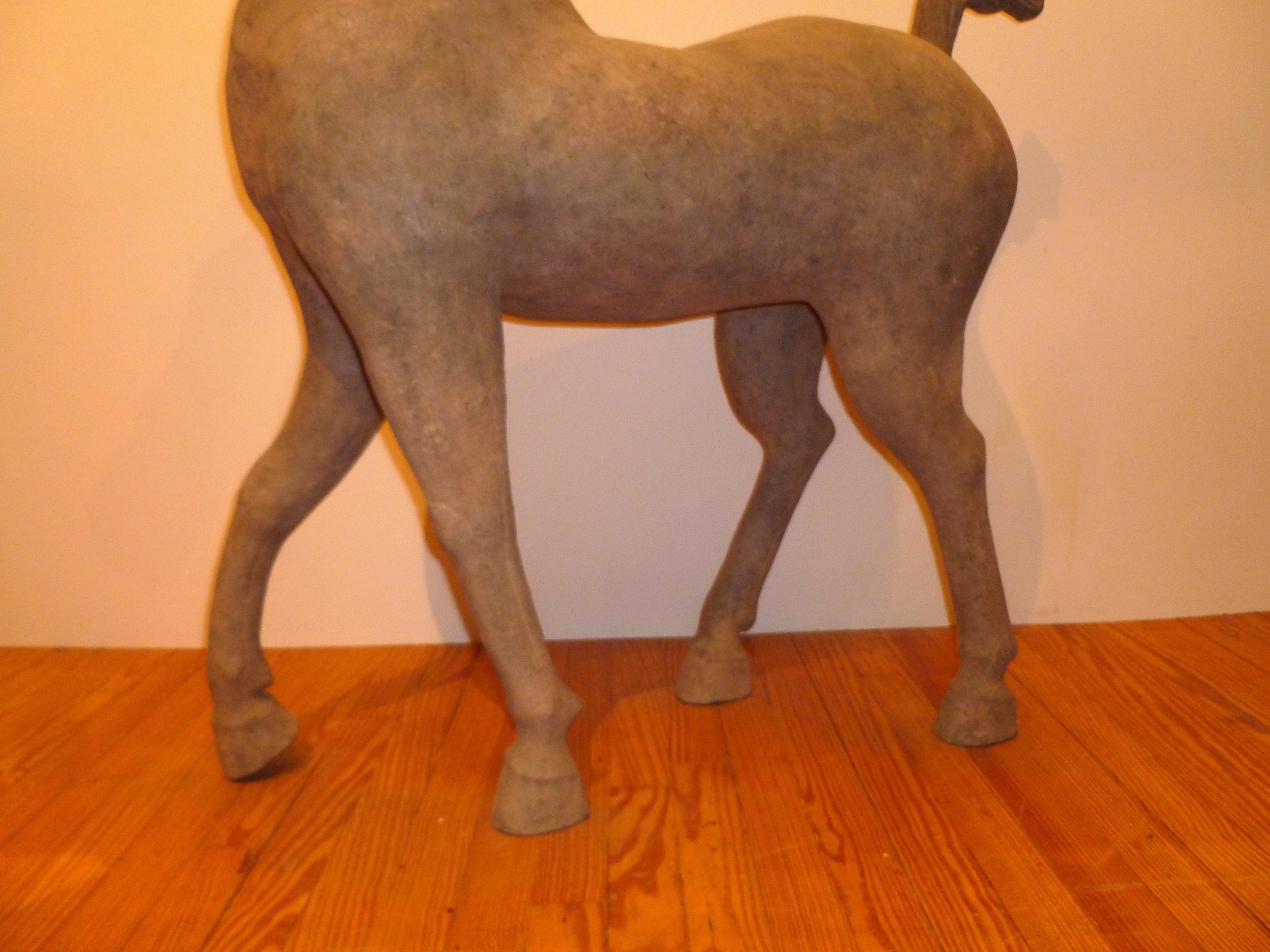 Massive Chinese Han Dynasty Sichuan Terracotta Pottery Horse, Oxford TL Tested For Sale 7