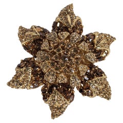 Massive Ciner Layered Flower Brooch