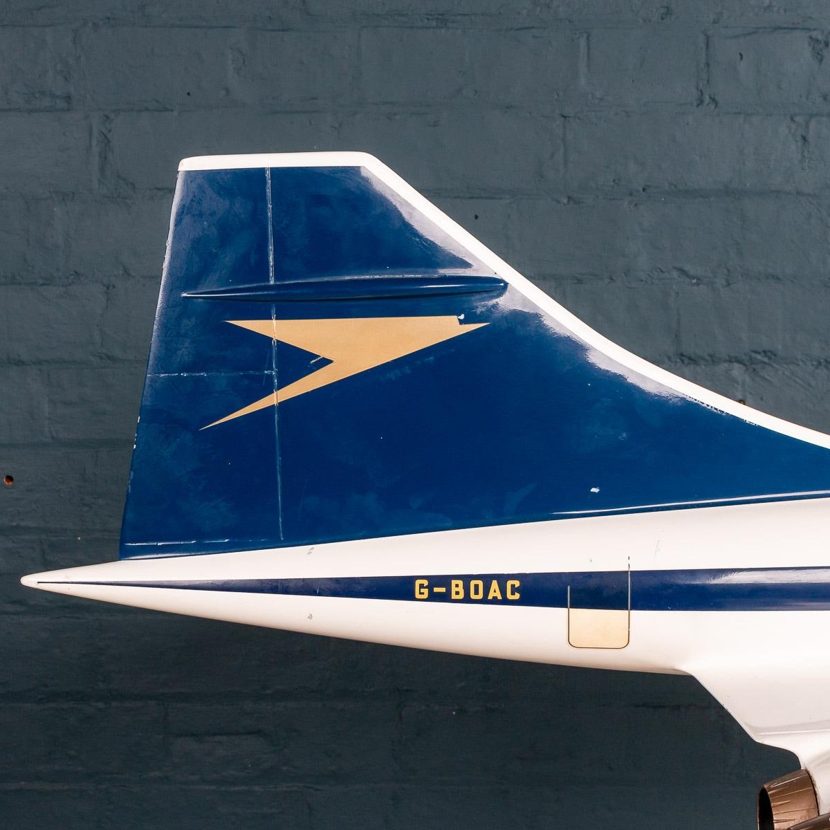 Massive Concorde Model on Original Chromed Stand, circa 1965 6