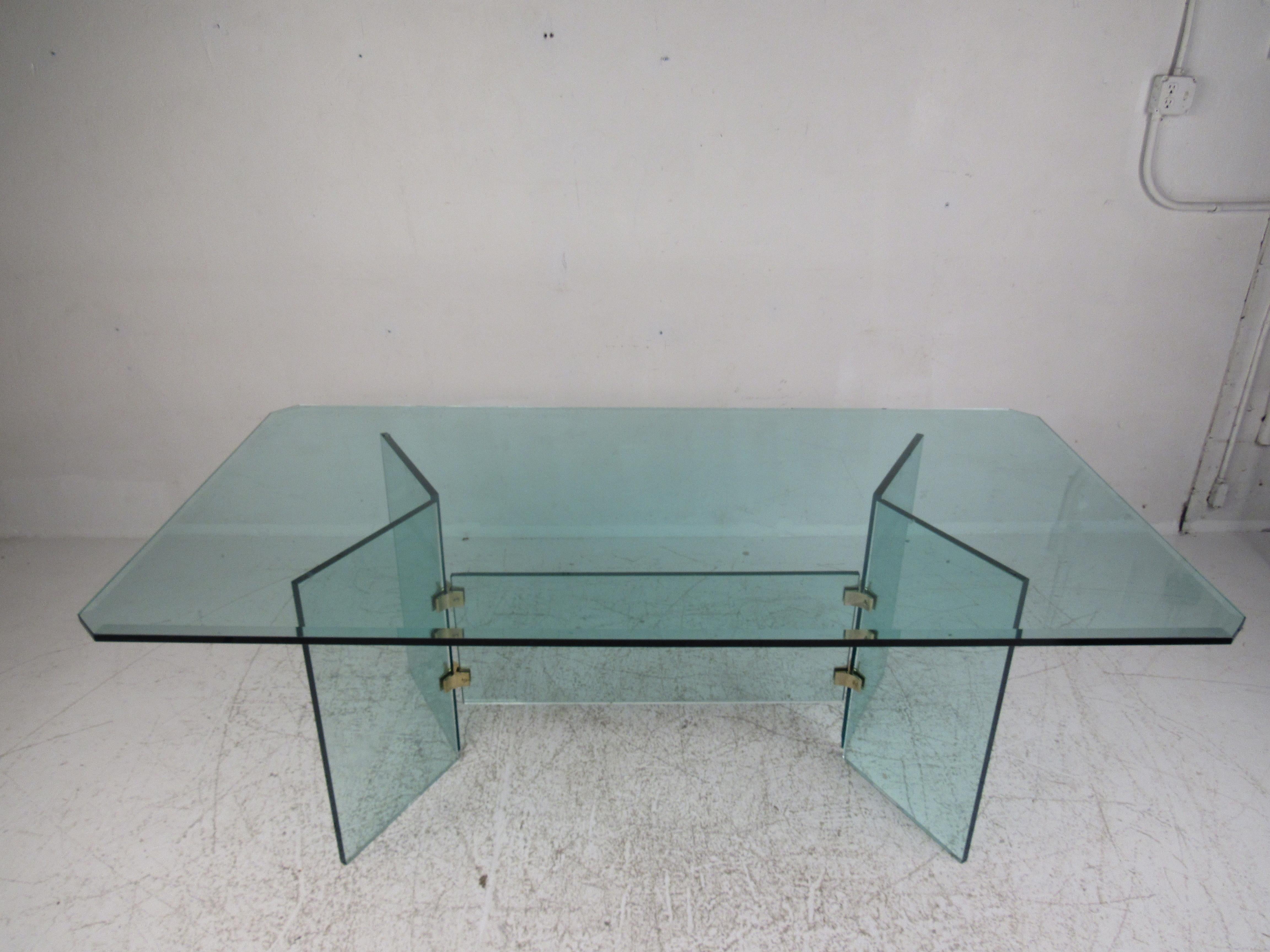 modern glass table