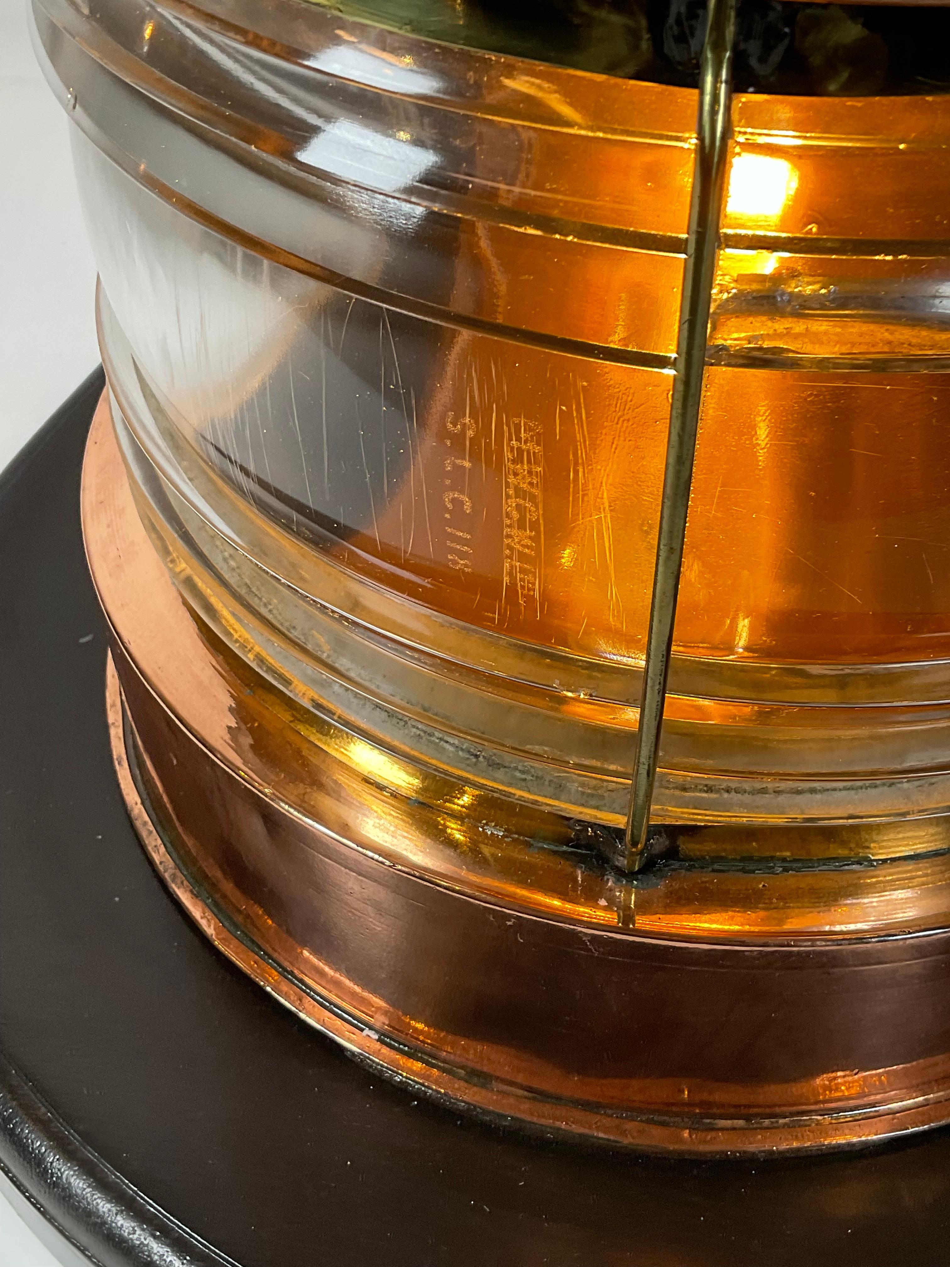 Massive Copper and Brass Ship’s Lantern For Sale 2