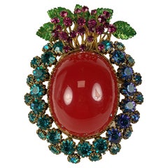 Retro Massive Countess Cis Floral Brooch