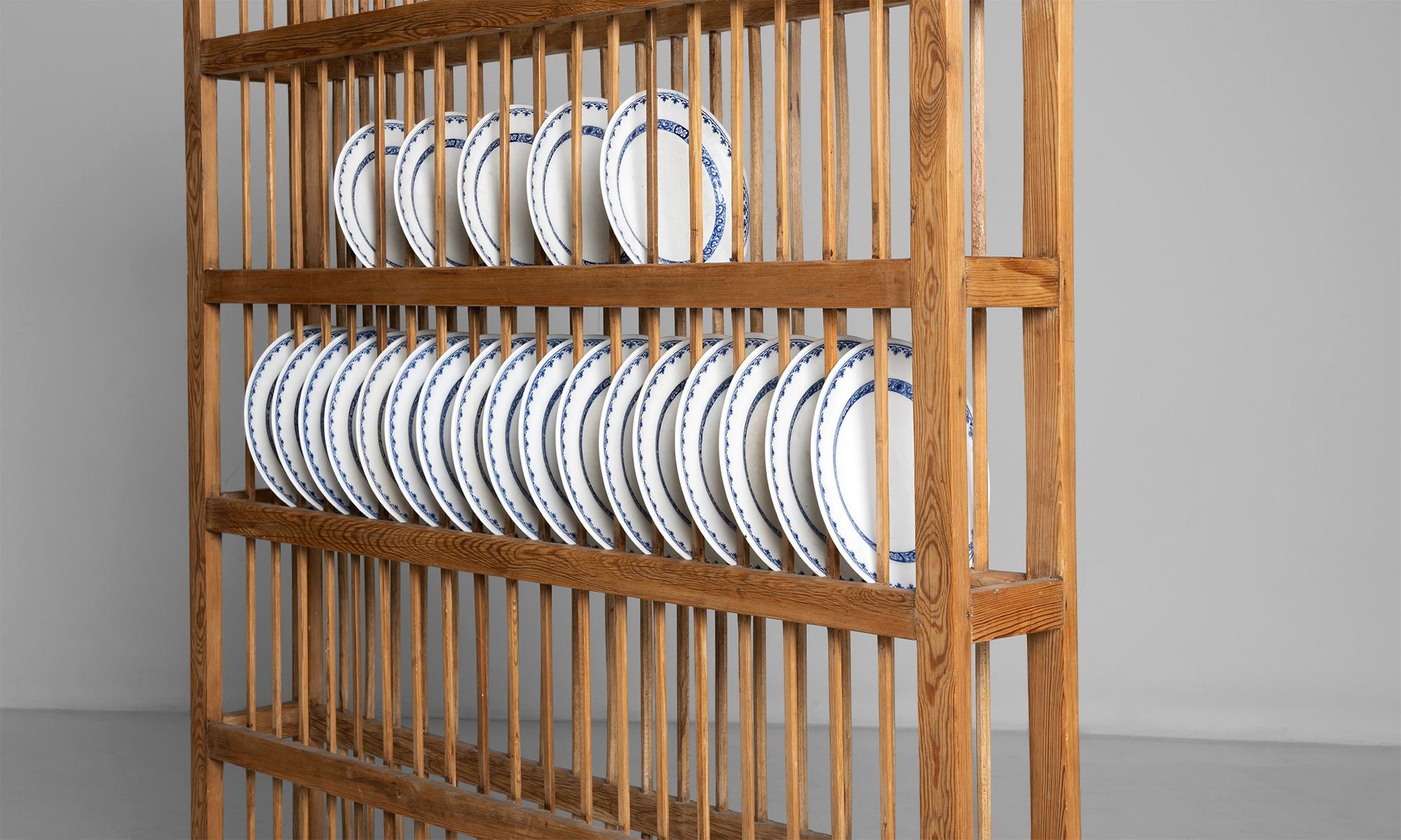 English Massive Country House Plate Rack, England circa 1890