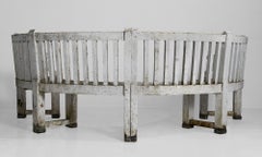 Massive Curved Garden Bench