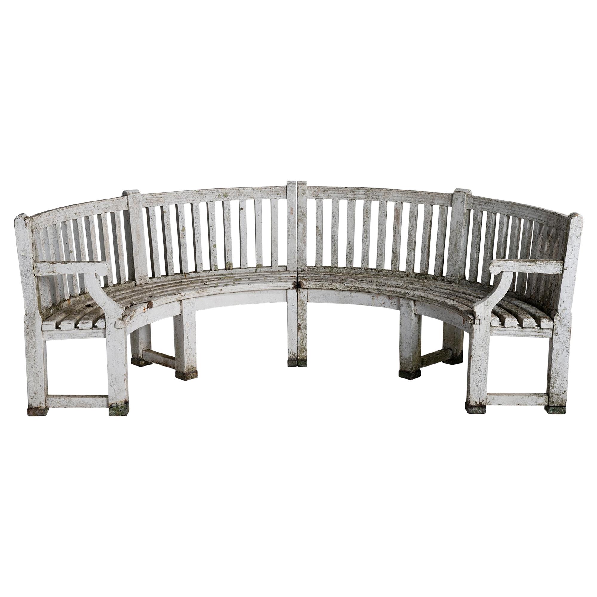 Massive Curved Garden Bench For Sale At 1stdibs
