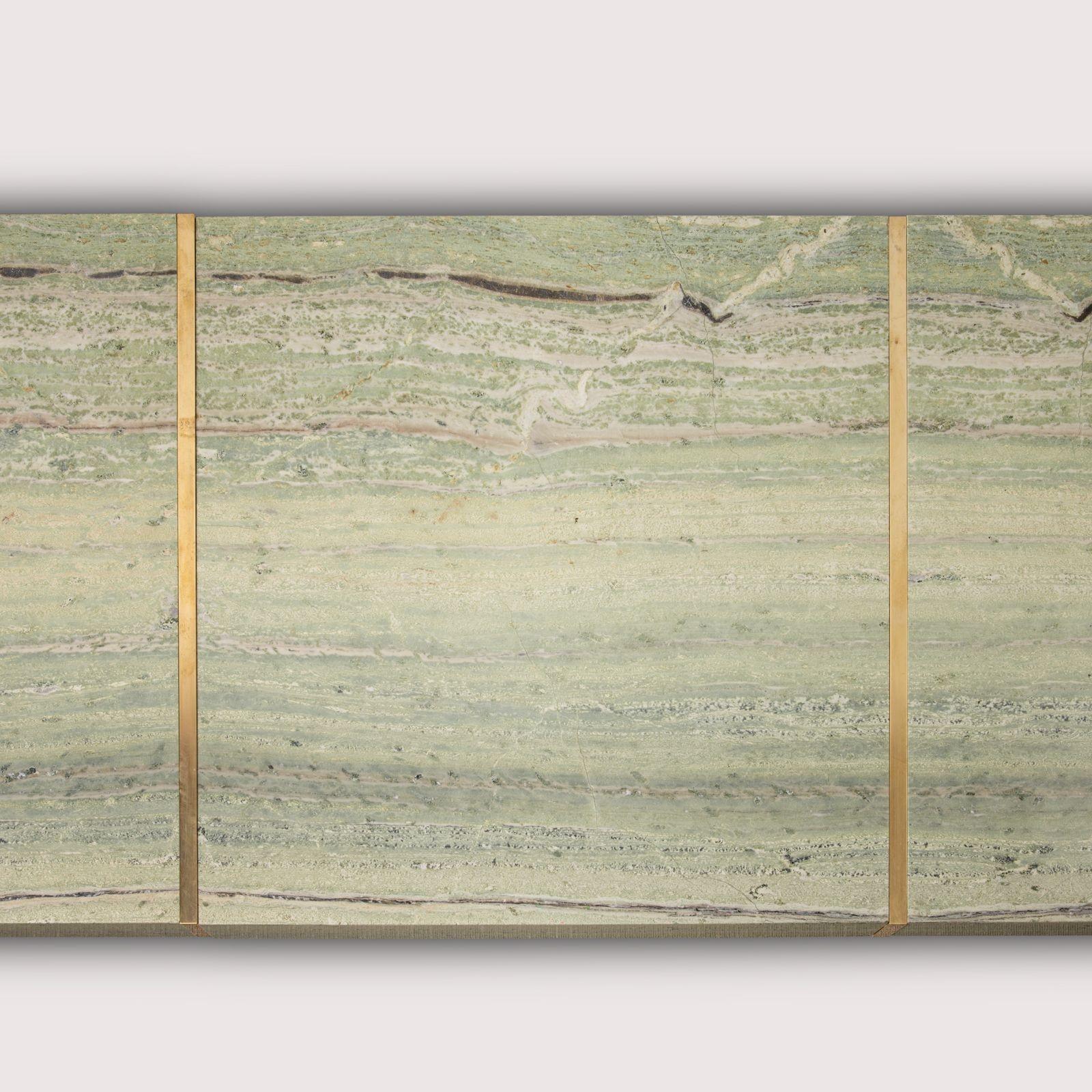 20th Century Massive Custom 10ft Marble & Brass Cocktail / Display Table from Neiman Marcus For Sale