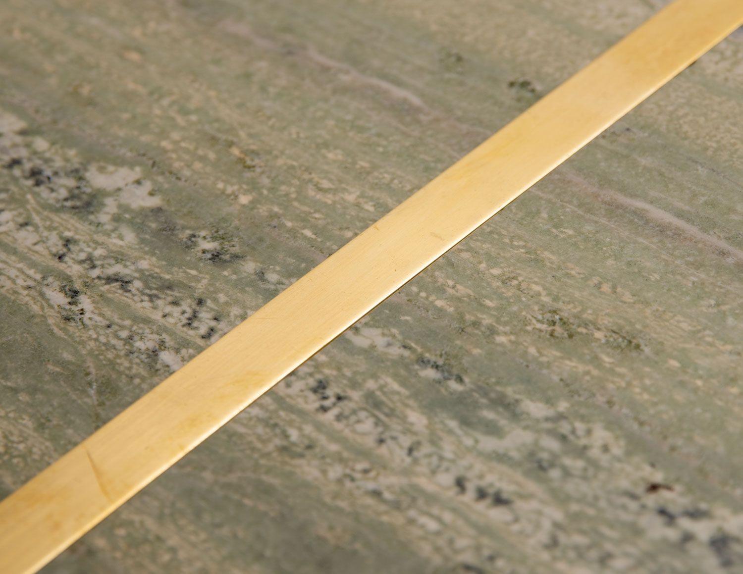 Massive Custom 10ft Marble & Brass Cocktail / Display Table from Neiman Marcus For Sale 2