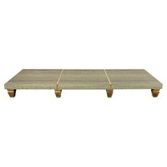 Massive Custom 10ft Marble & Brass Cocktail / Display Table from Neiman Marcus