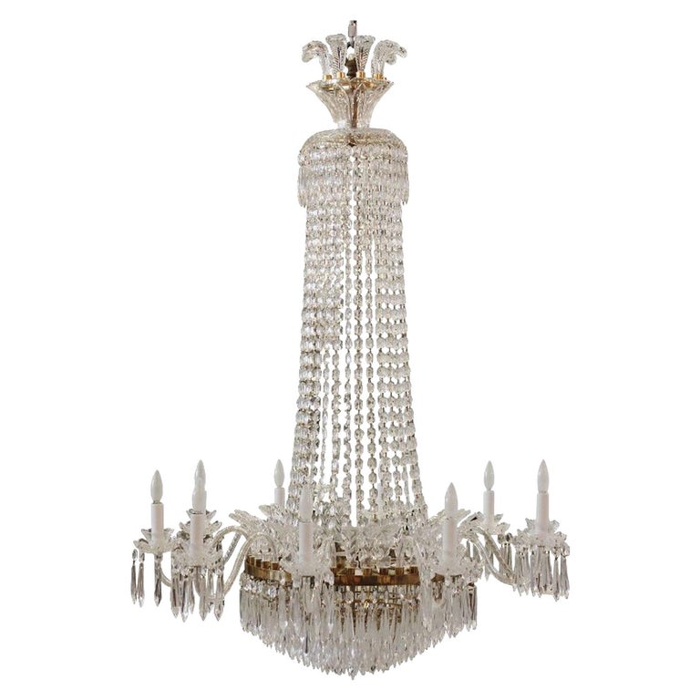 Massive Custom Waterford Crystal Chandelier For Sale at 1stDibs