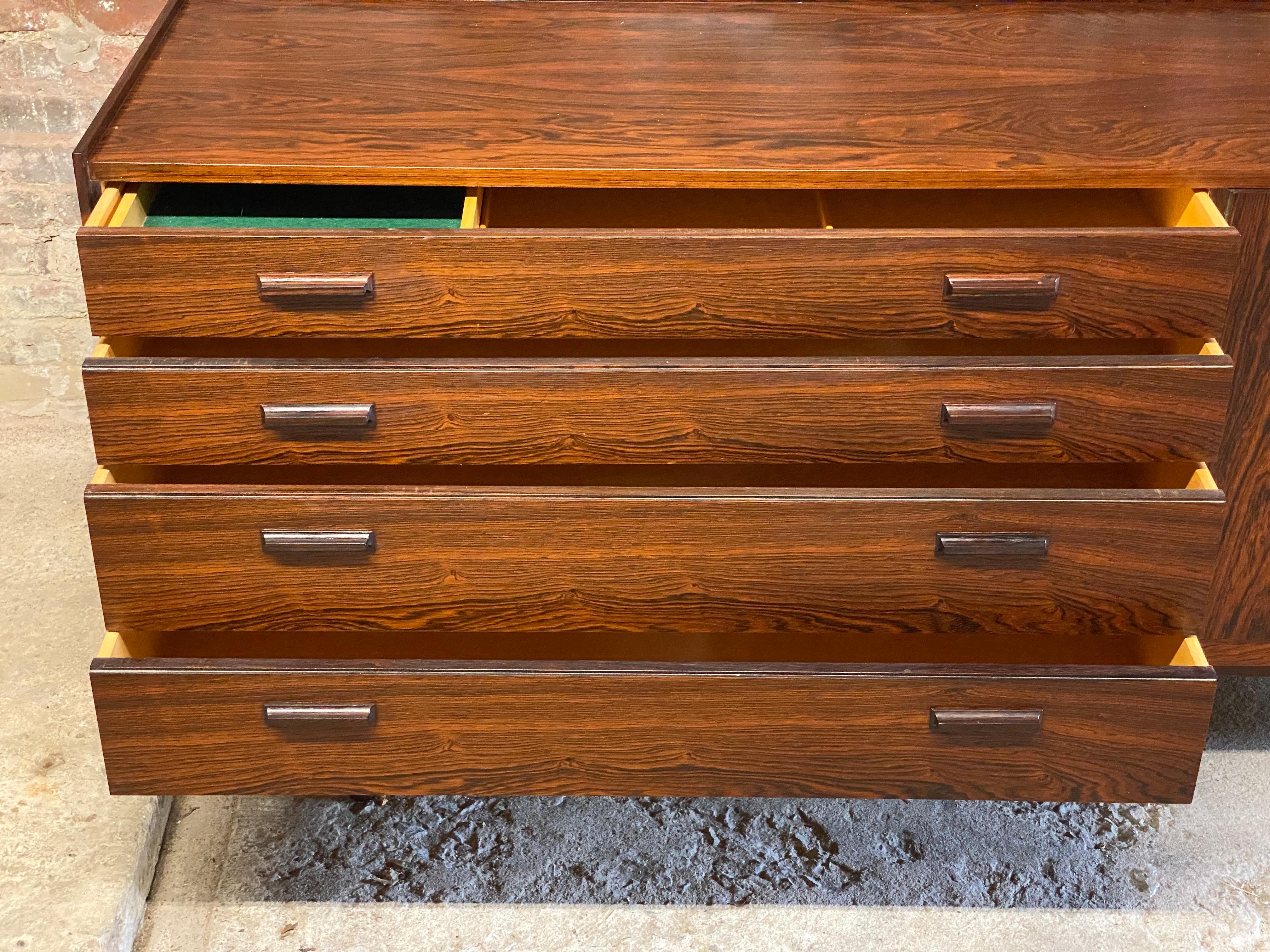 Massive Danish Modern Rosewood Sideboard 1