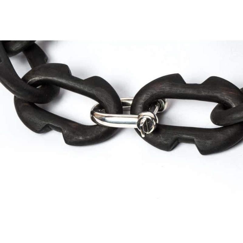 Massive Deco Link Charm Choker (55cm, KU+PA) In New Condition For Sale In Paris, FR
