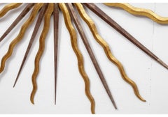 Massive Decorative Carved and Gilt Sunburst Wall Sculpture