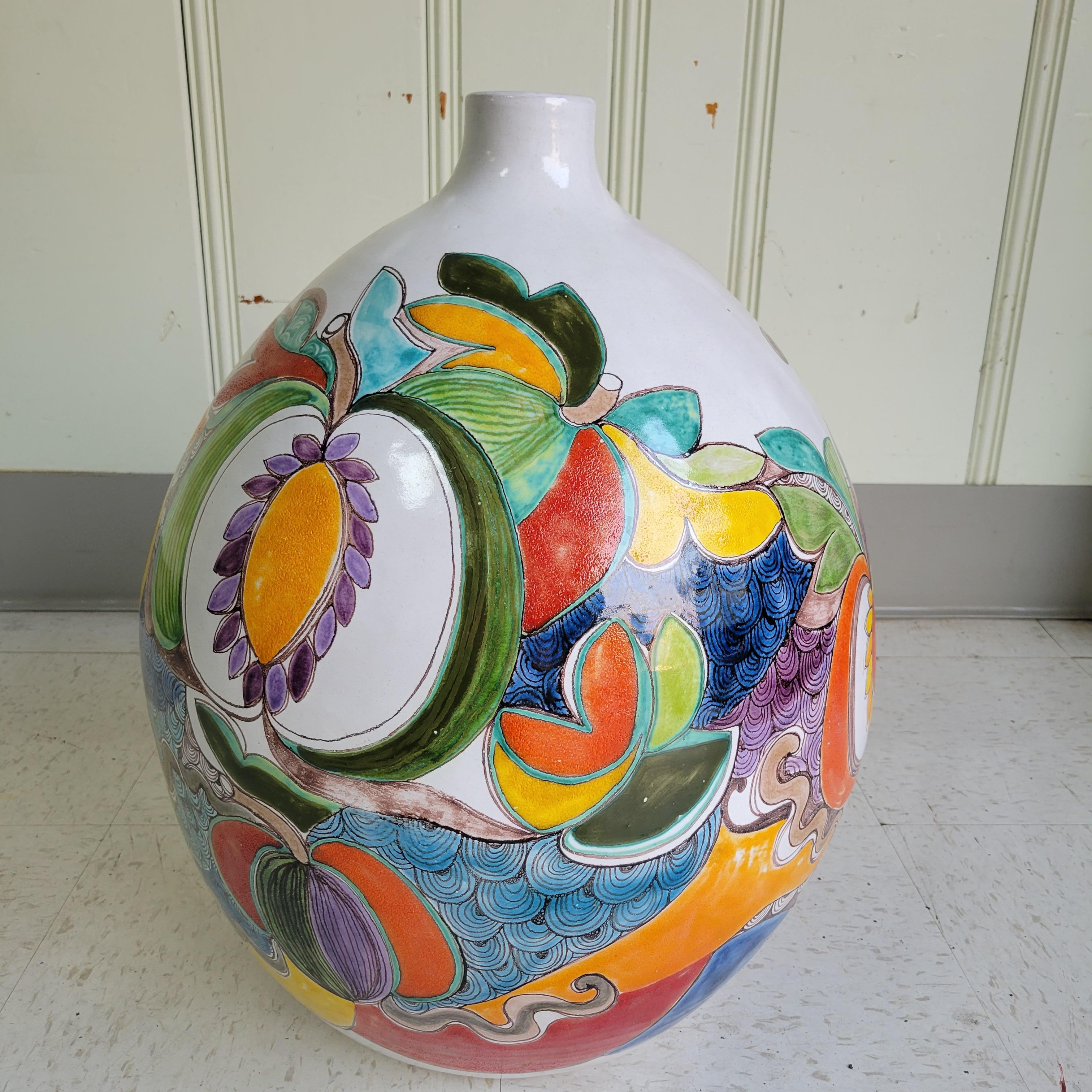 Hand-Crafted Massive DeSimone Italian Floor Vase