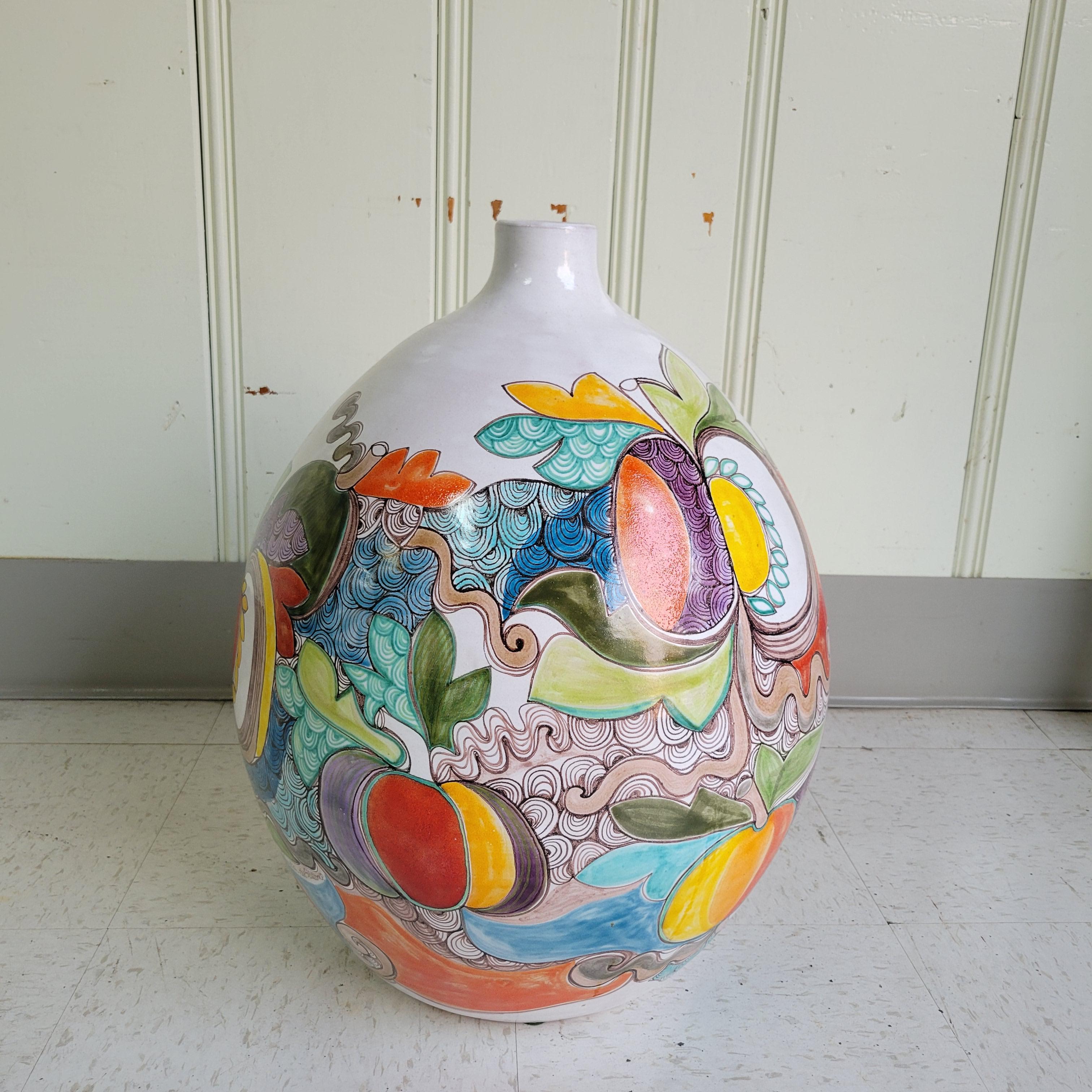 Ceramic Massive DeSimone Italian Floor Vase