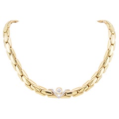 Massive Diamond Collier Necklace in 18 Karat Yellow Gold