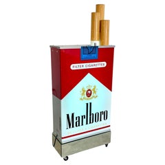 Massive Double Sided Vintage Marlboro Light Up Cigarette Pack, 1980s, USA