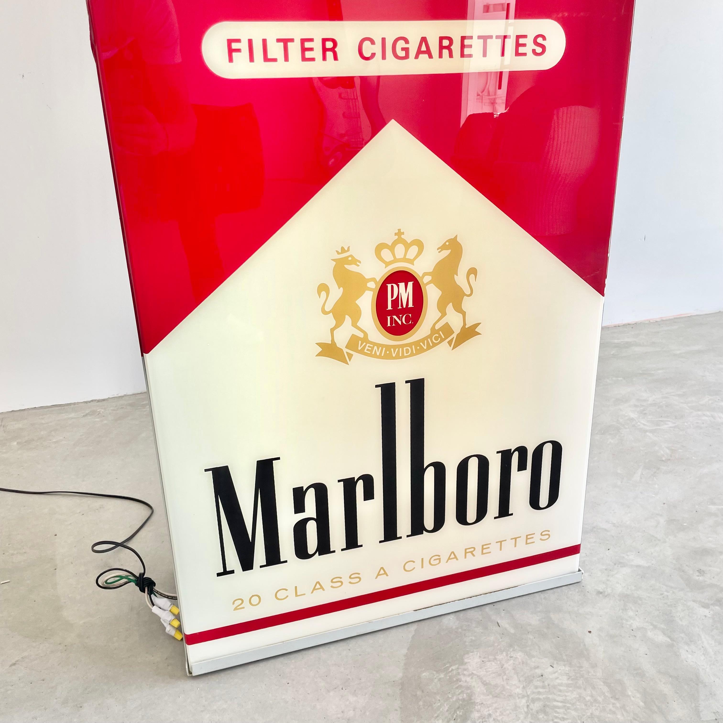 Massive Double Sided Vintage Marlboro Light Up Cigarette Pack 2