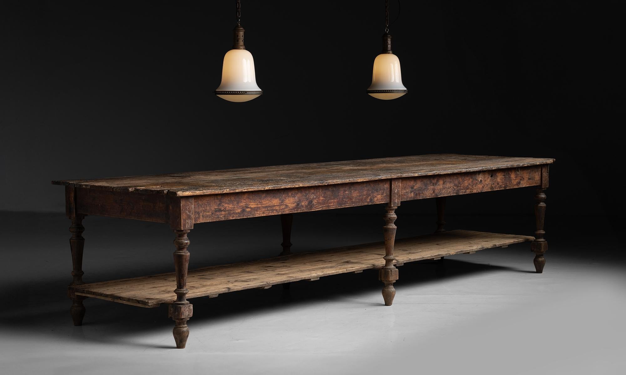 Massive Draper's Table, 13 ft Long, Italy circa 1870 3