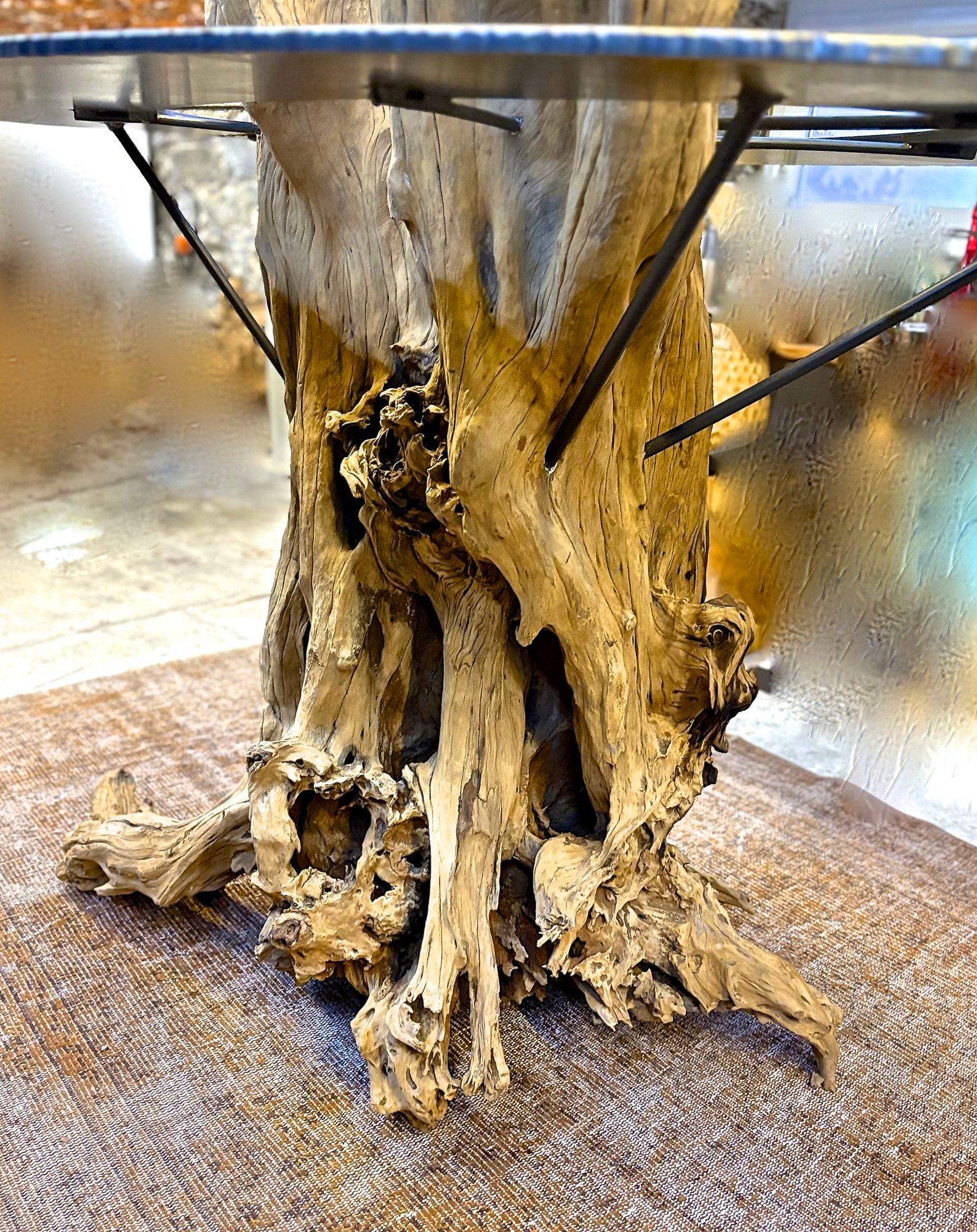 Barra seca/bar de pie de madera maciza con mostrador de acero, moderno y orgánico en venta 1