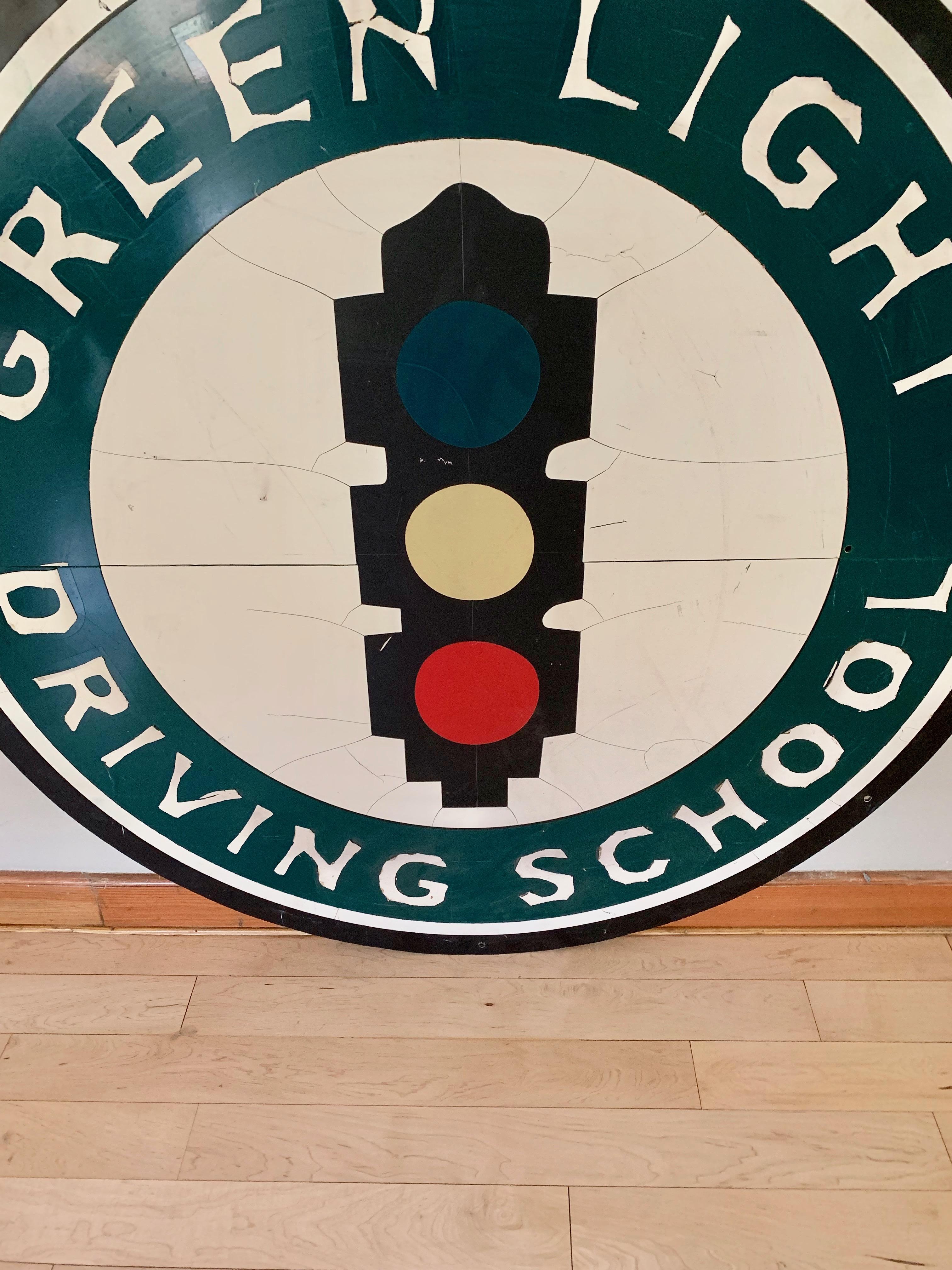Massive Driving School Vintage Sign In Good Condition In Los Angeles, CA