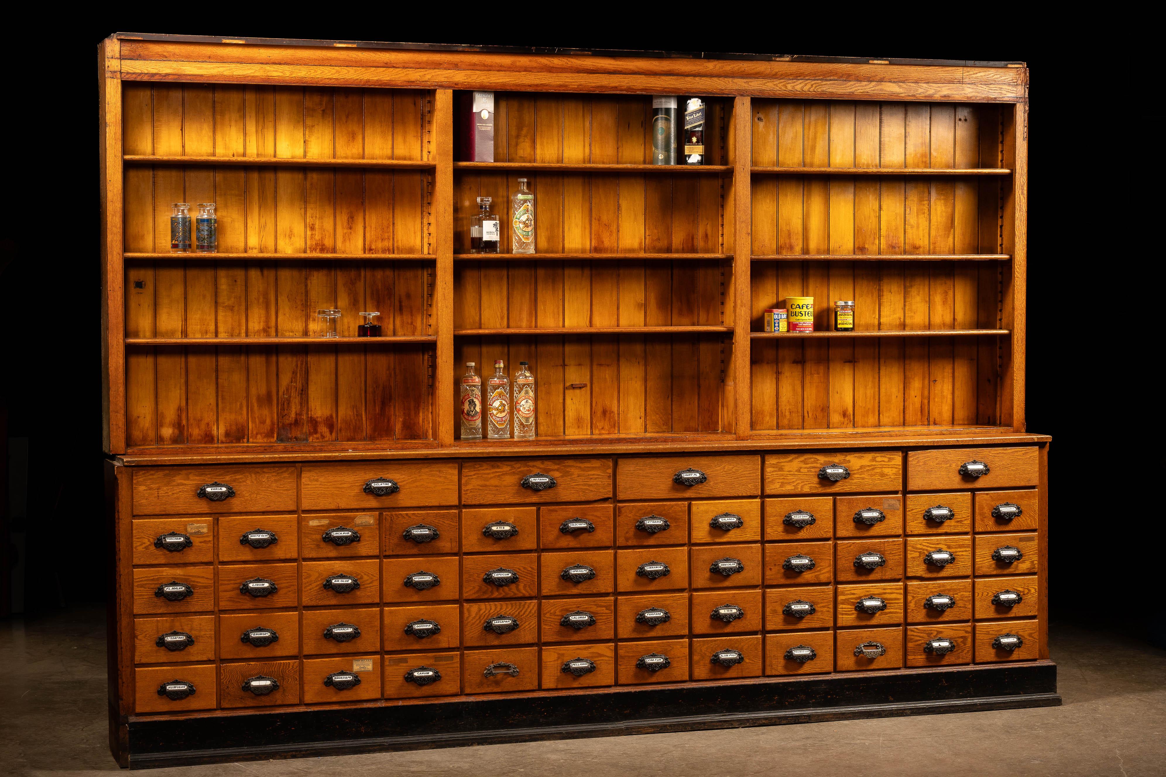 Massive Early 20th Century Apothecary Cabinet For Sale at 1stDibs