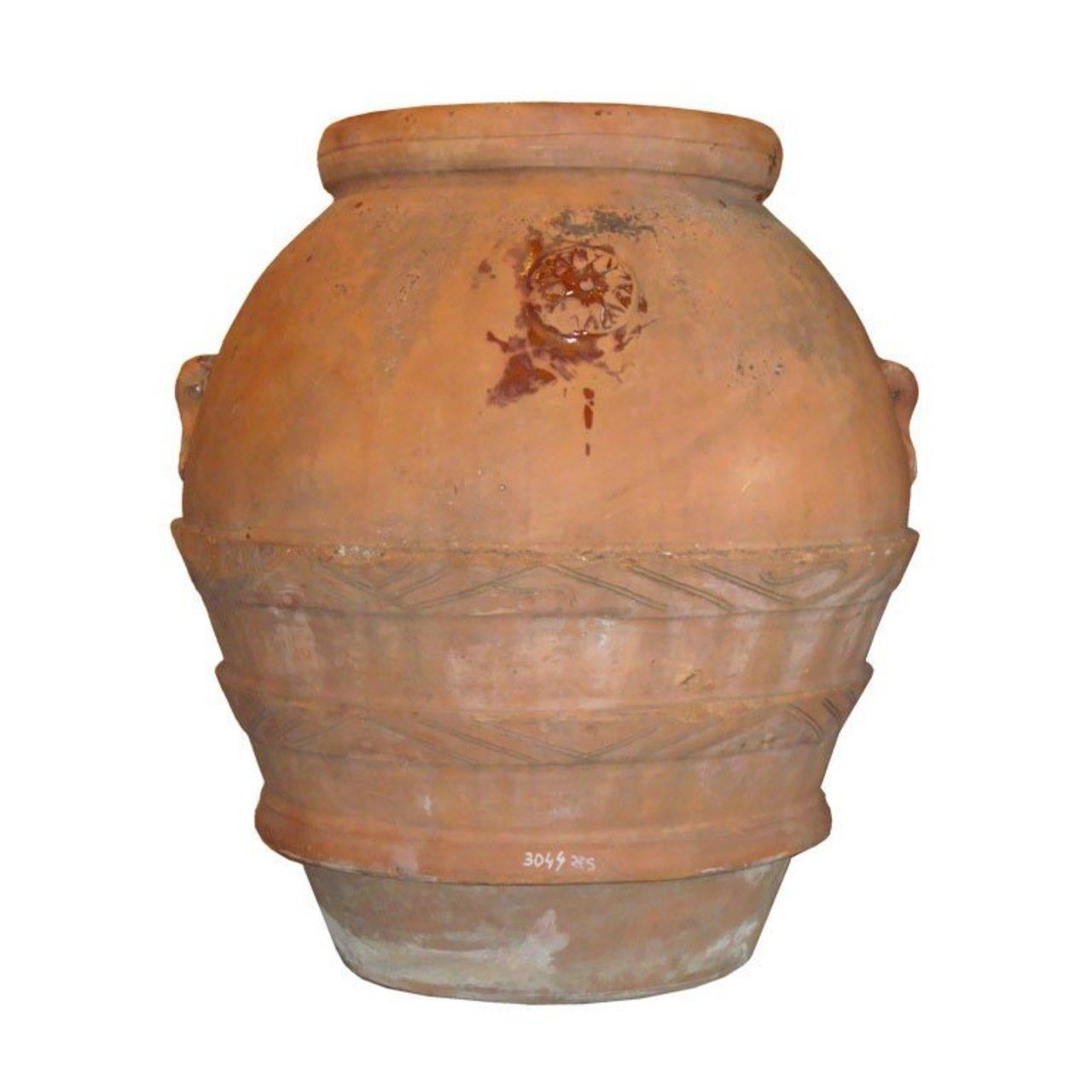 French Provincial Massive Early Terracotta Olive Jar For Sale