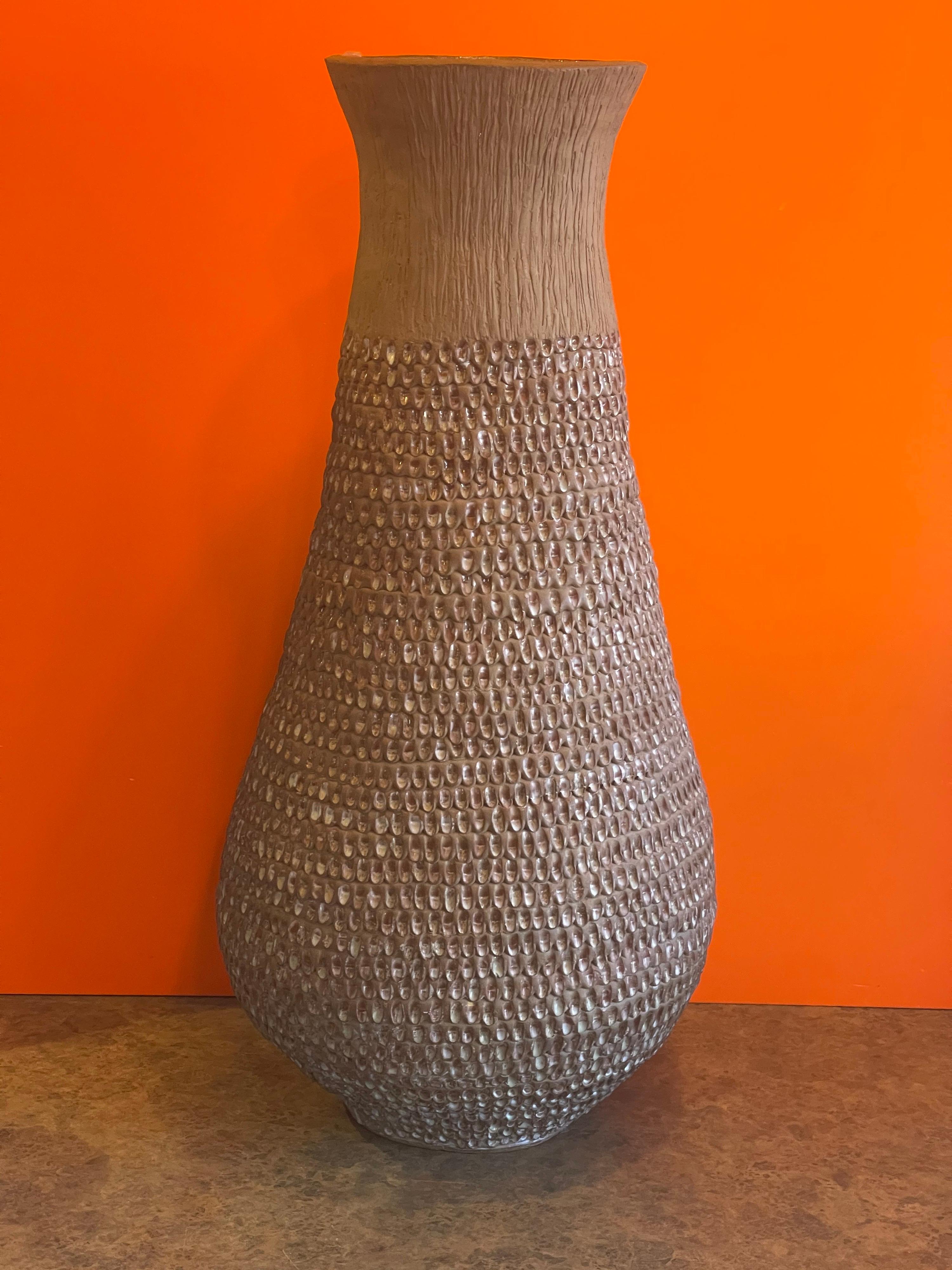 Mid-Century Modern Massive Earthenware Pottery Vase in the Style of David Cressey / Robert Maxwell