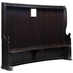 Massive Elm and Pine Tavern Settle, England, circa 1800