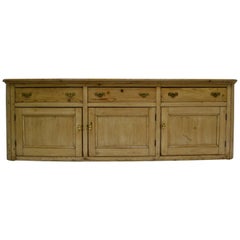 Antique Massive English Pine Dresser Base