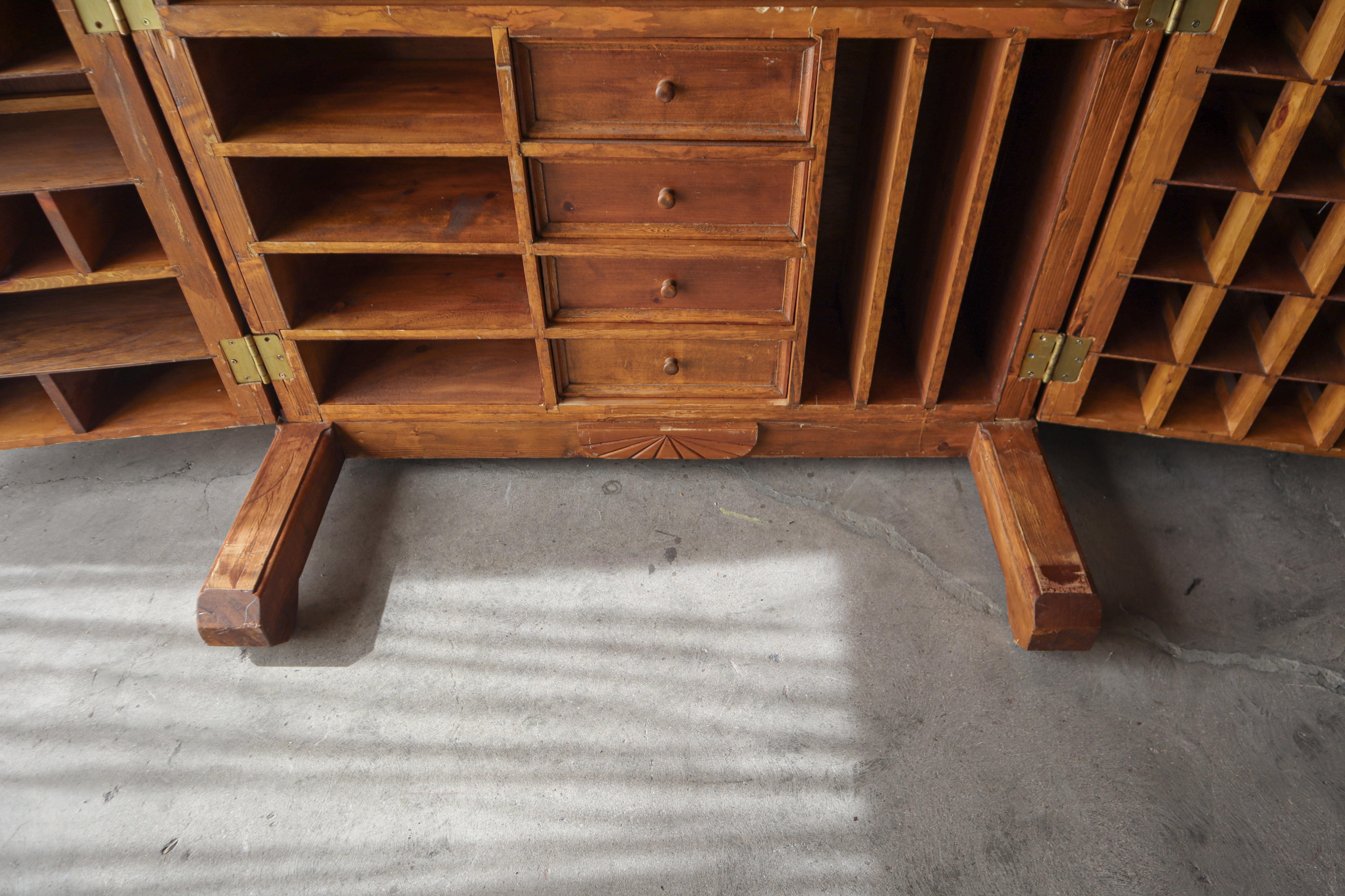 Massive European Antique Wooten Style Case Desk Cabinet For Sale 3