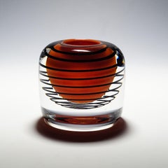 Vaso Expo massiccio di Olle Alberius per Orrefors, Svezia, 1973